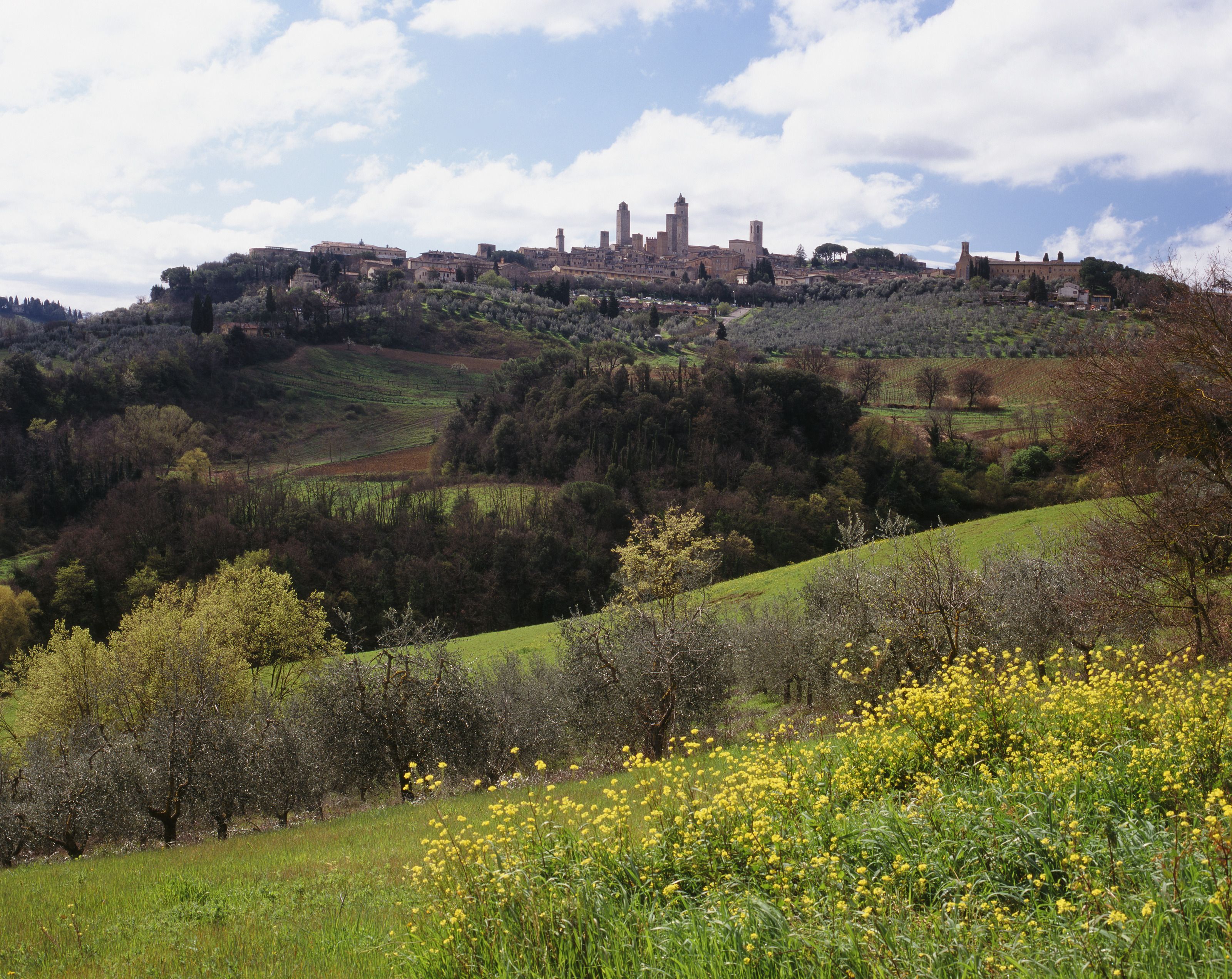 3200x2541 Medieval Town In San Gimignano, Italy Mural Leis graphy Your Way
