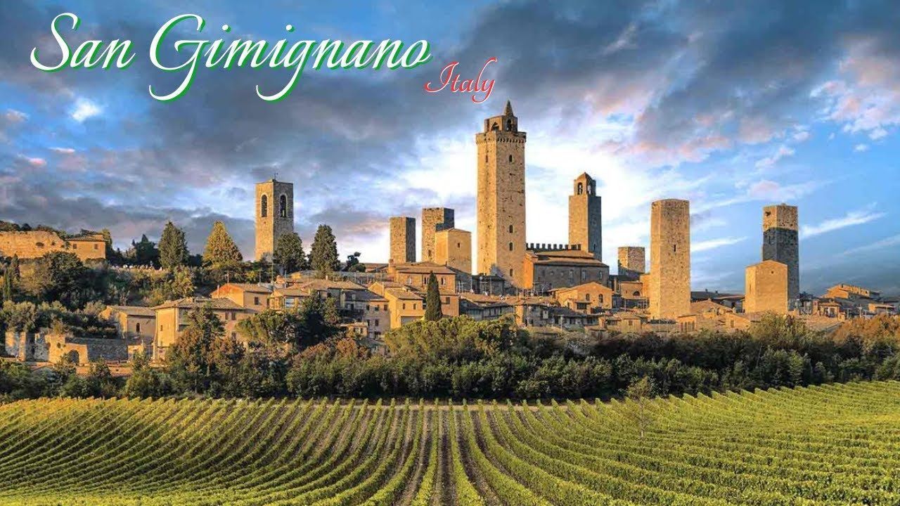 1280x720 San Gimignano, Tuscany (Toscana) The Beautiful San Gimignano Italy, Towers, 4k, Drone