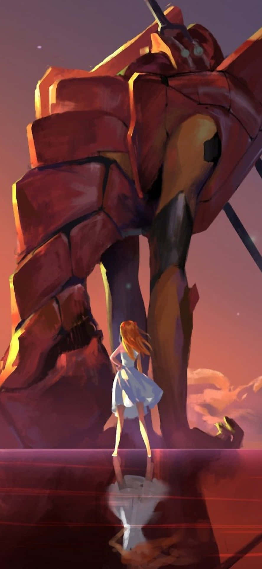 887x1920 Download Asuka Langley Soryu Neon Genesis Evangelion iPhone Wallpaper