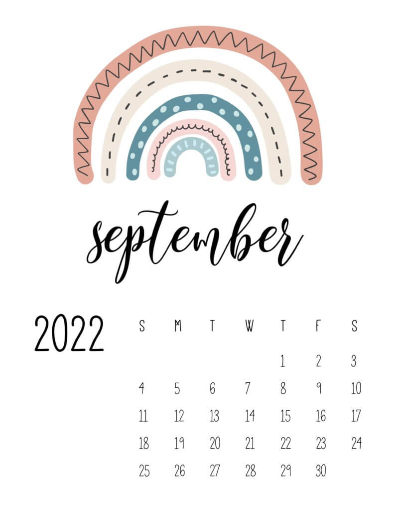 791x1024 September 2022 Calendar Wallpaper