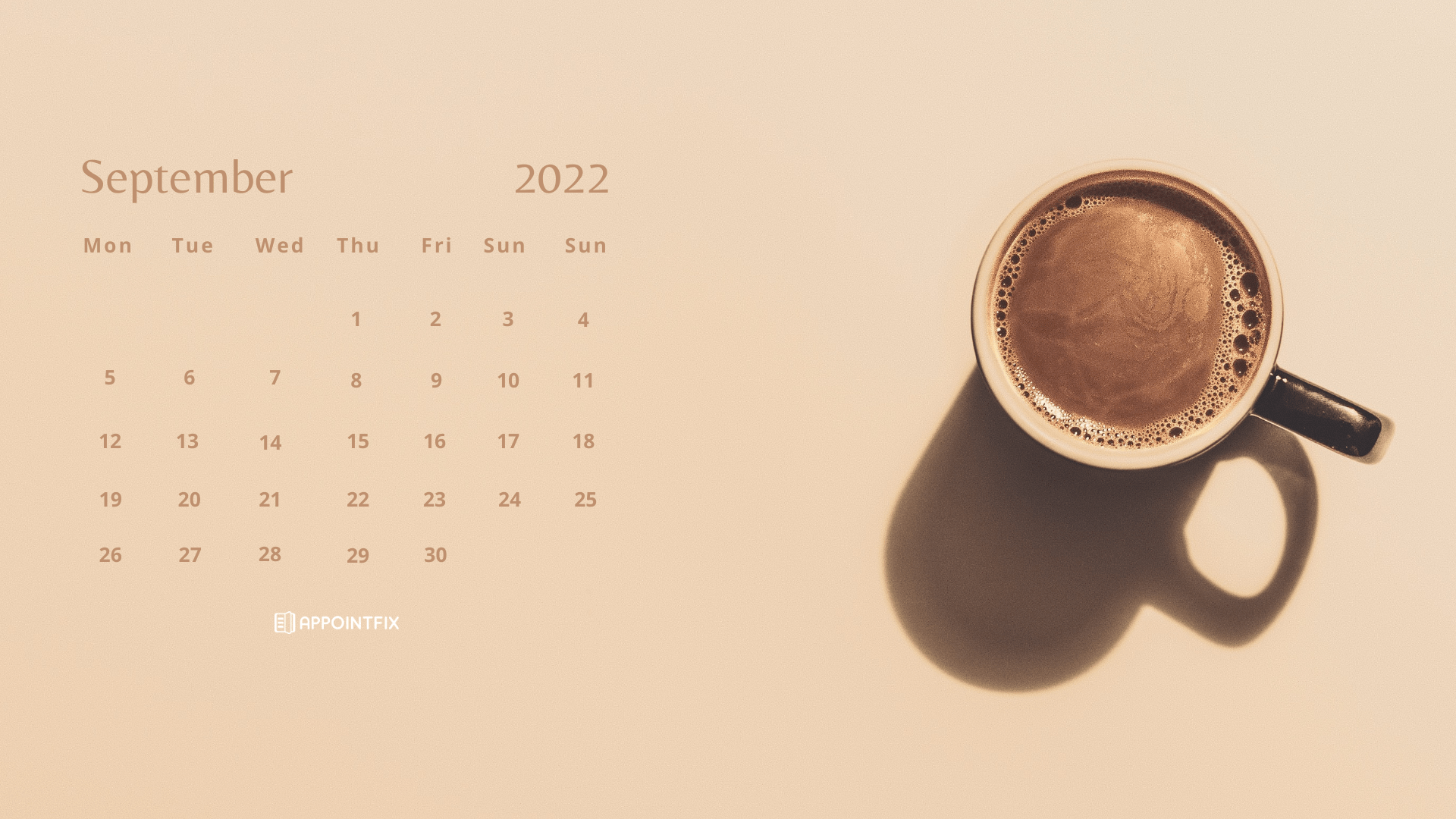 1920x1080 Free September 2022 Wallpaper Calendars