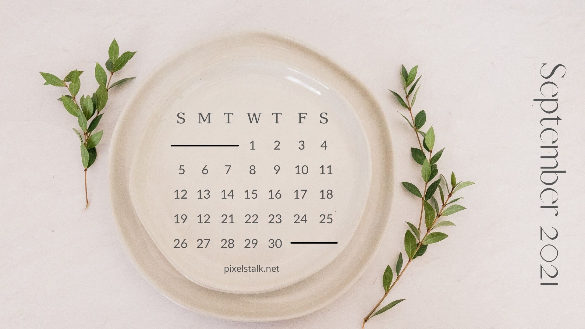 1920x1080 September 2021 Calendar Wallpaper
