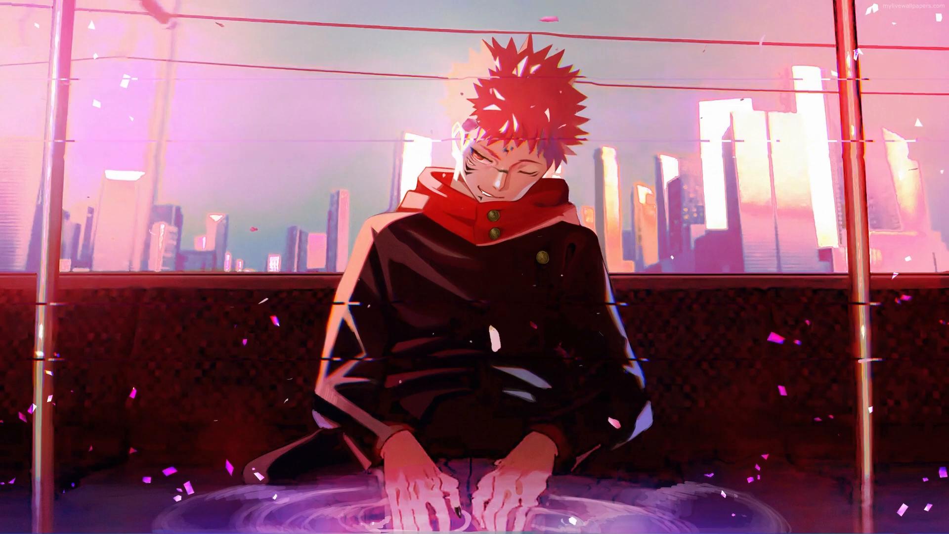 1920x1080 Ryomen Sukuna Surrounded Blossom Live Wallpaper