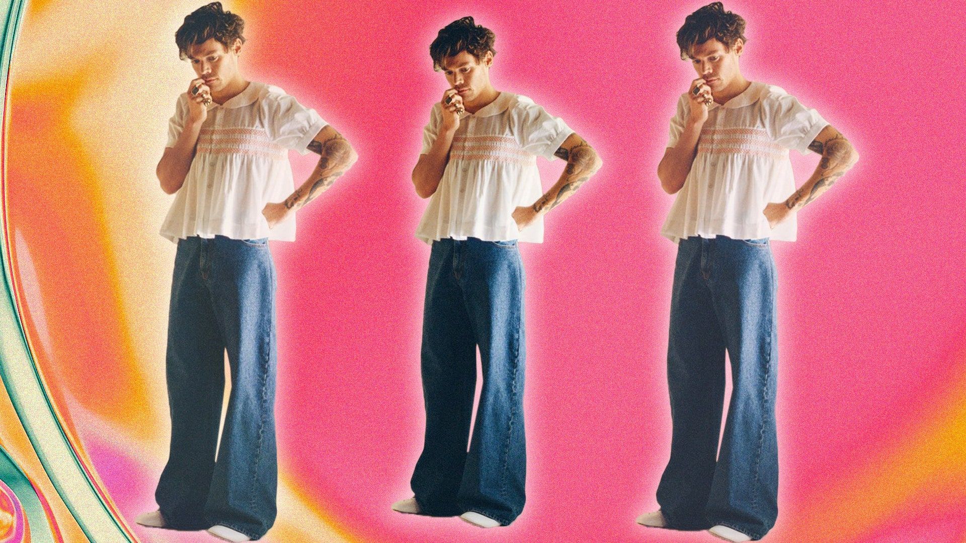1920x1080 You Can Get Harry Styles's Wide Leg Harry's House Jeans From British Designer Molly Goddard