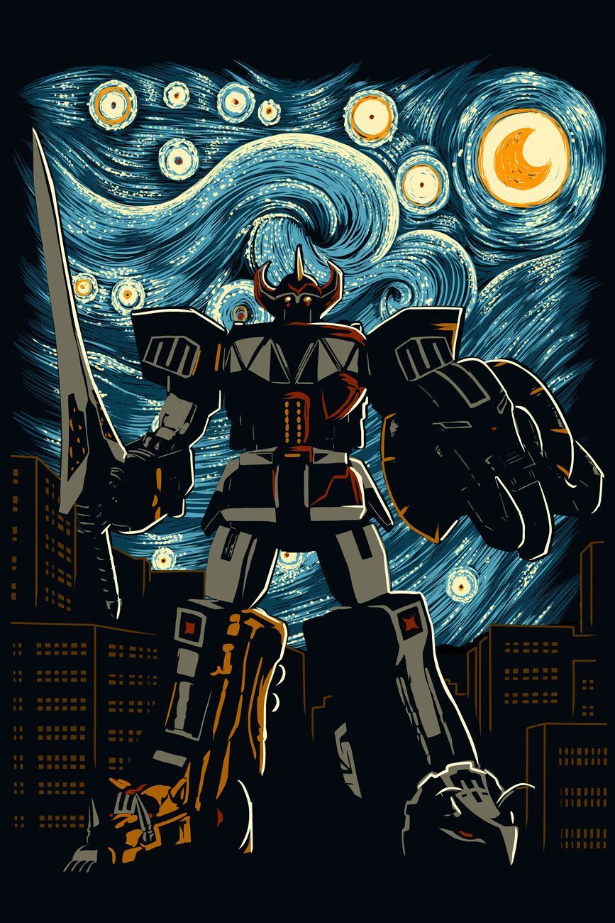 867x1300 Starry Megazord Wall Mural