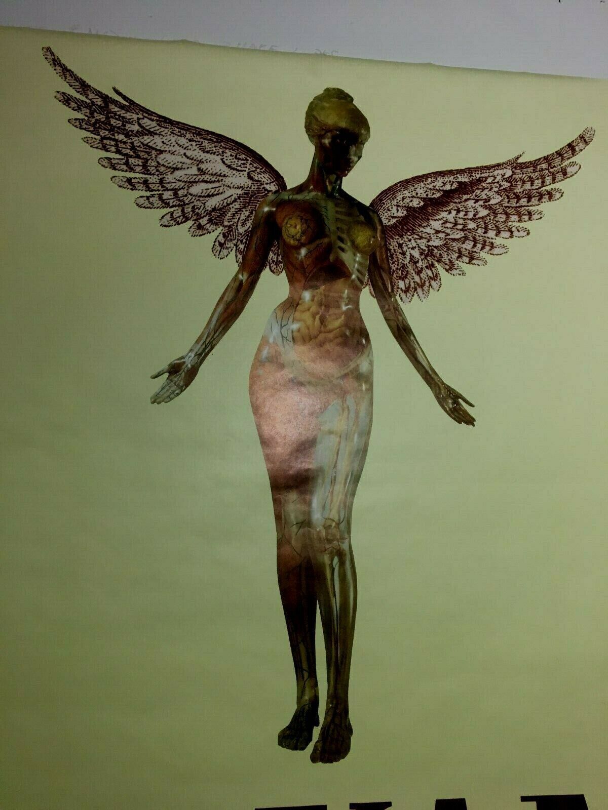 1200x1600 Nirvana In Utero Promo Poster VERY RARE Kurt Cobain Dave Grohl heart shaped box