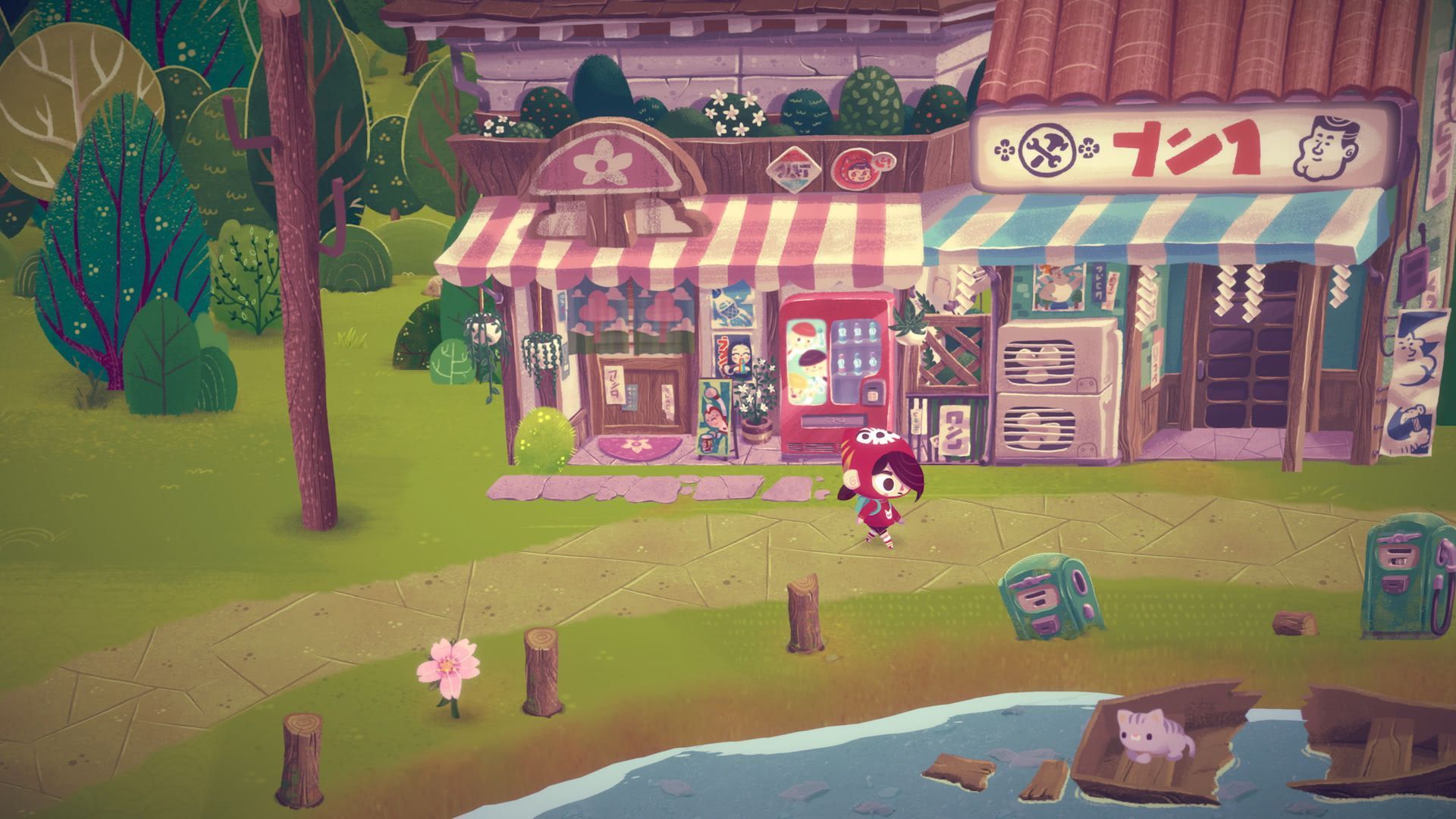1920x1080 Mineko's Night Market HD Wallpaper and Background
