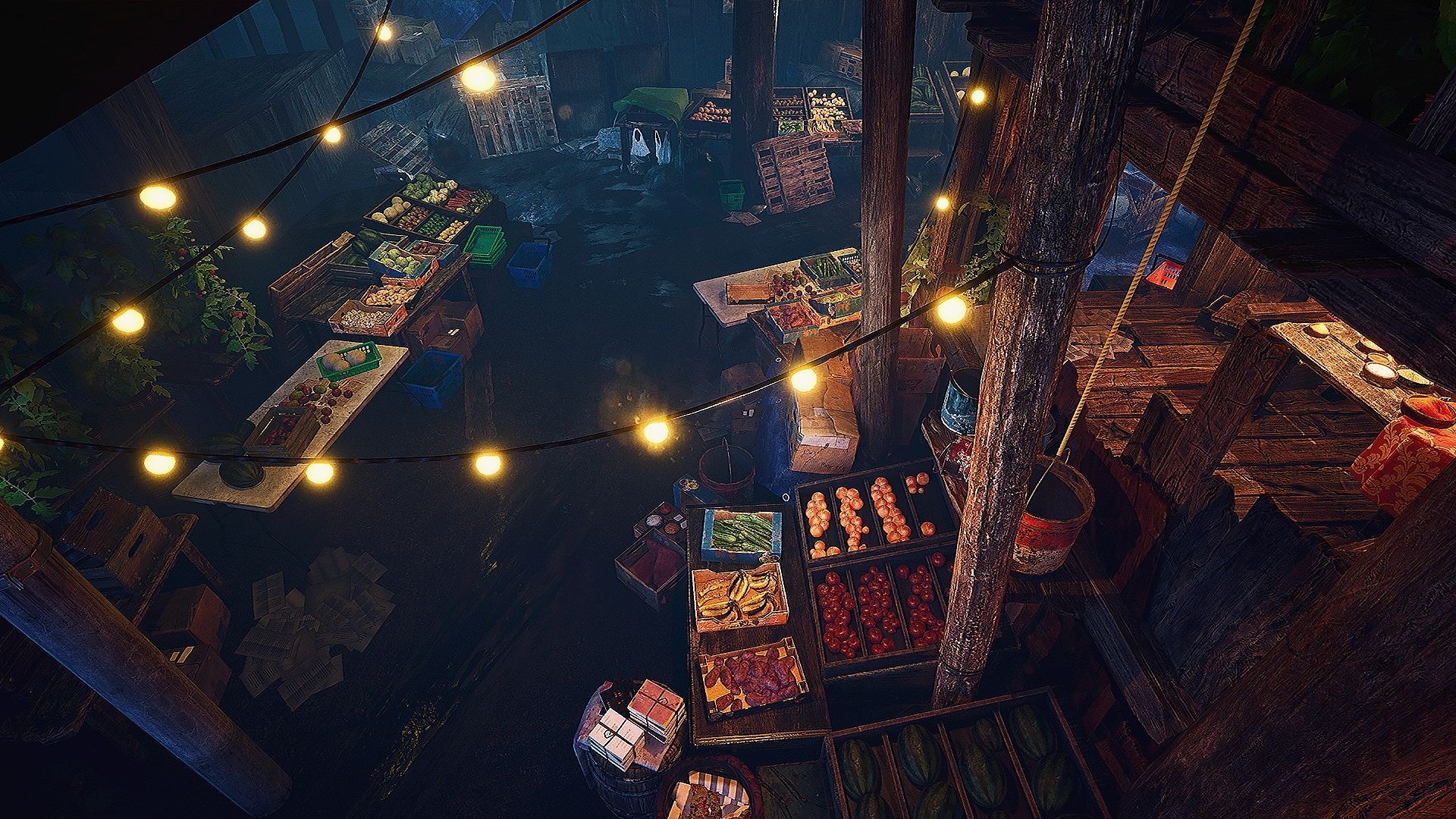 1920x1080 Modular Night Market Environment in Environments