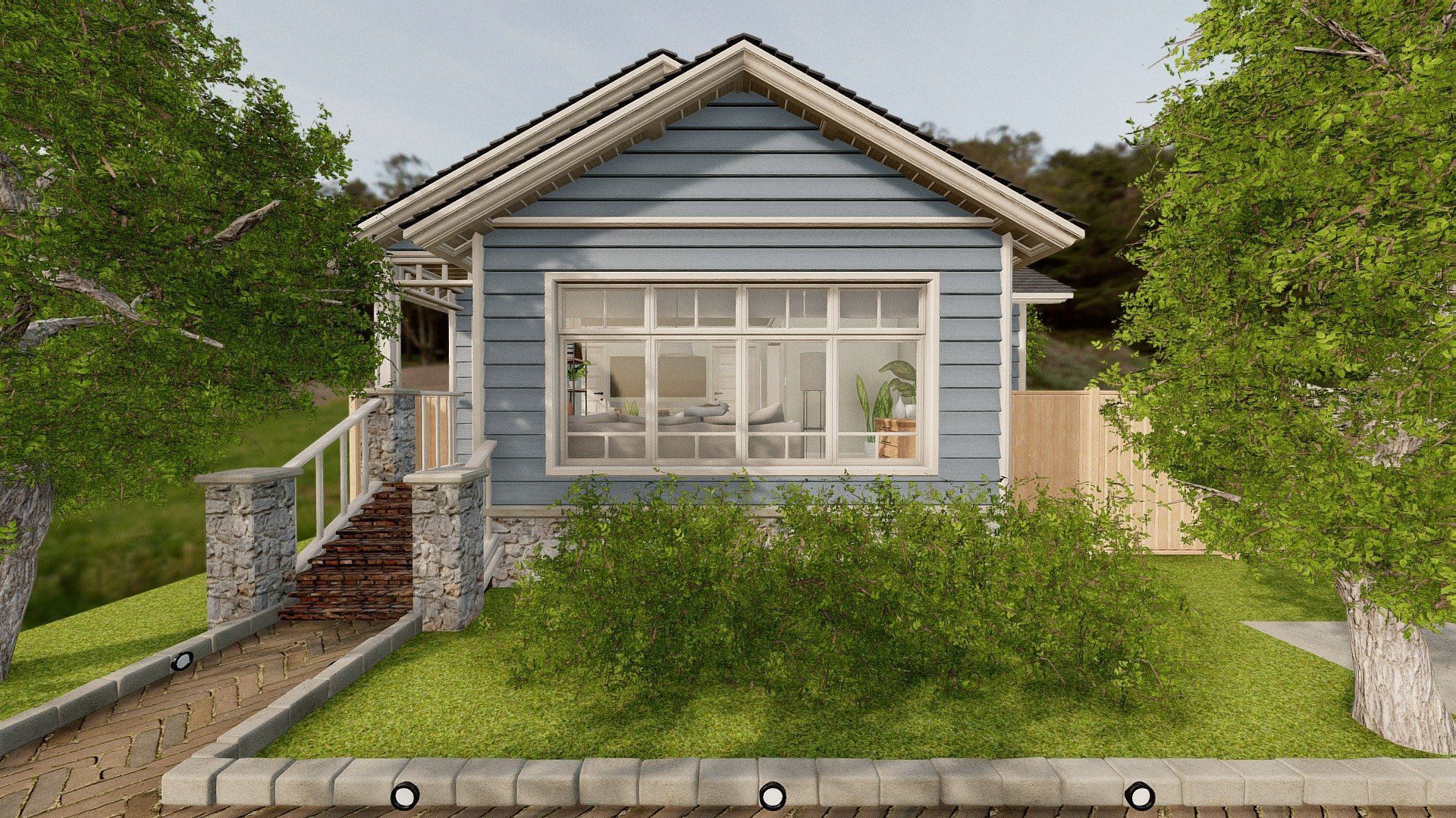 1920x1080 Modular Classic Style American House 3 Royalty Free 3D model by denniswoo1993 [ccb09a2]
