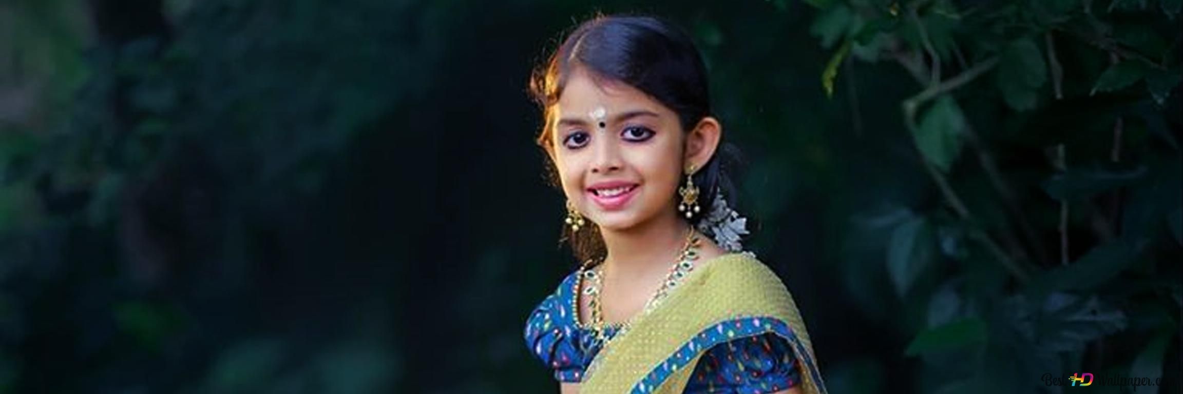 2304x768 Cute Indian Teen Girl Smile HD 2K wallpaper download