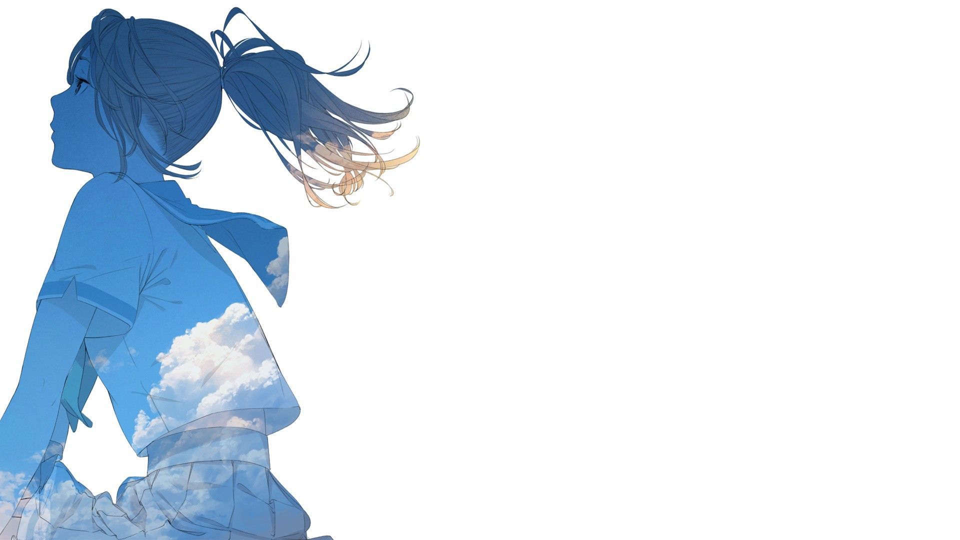 1920x1080 Sawasawa, Hibike! Euphonium, sky, anime girls, Nakagawa Natsuki Gallery HD Wallpaper