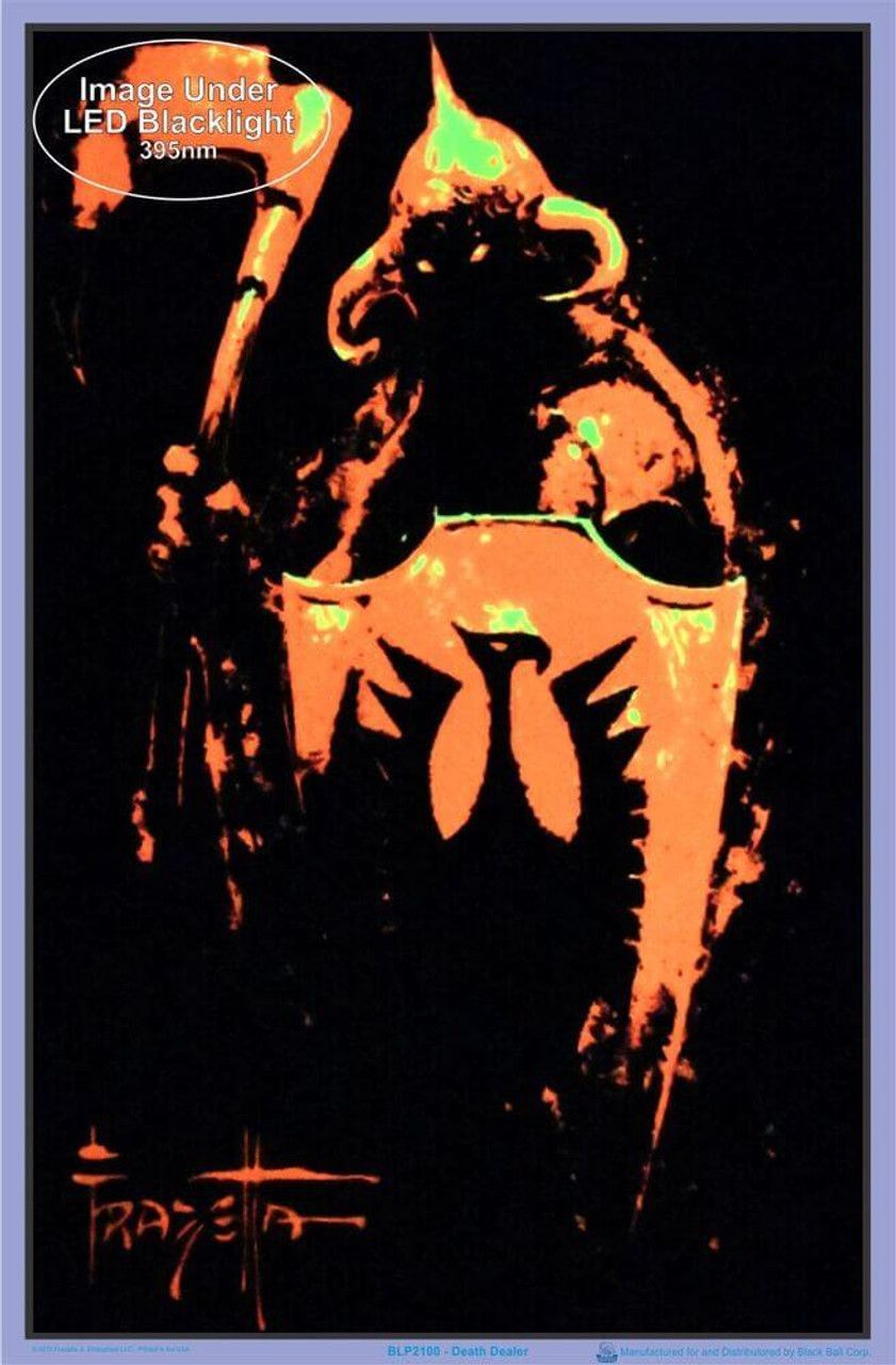 841x1280 Death Dealer by Frank Frazetta Blacklight Poster x 35