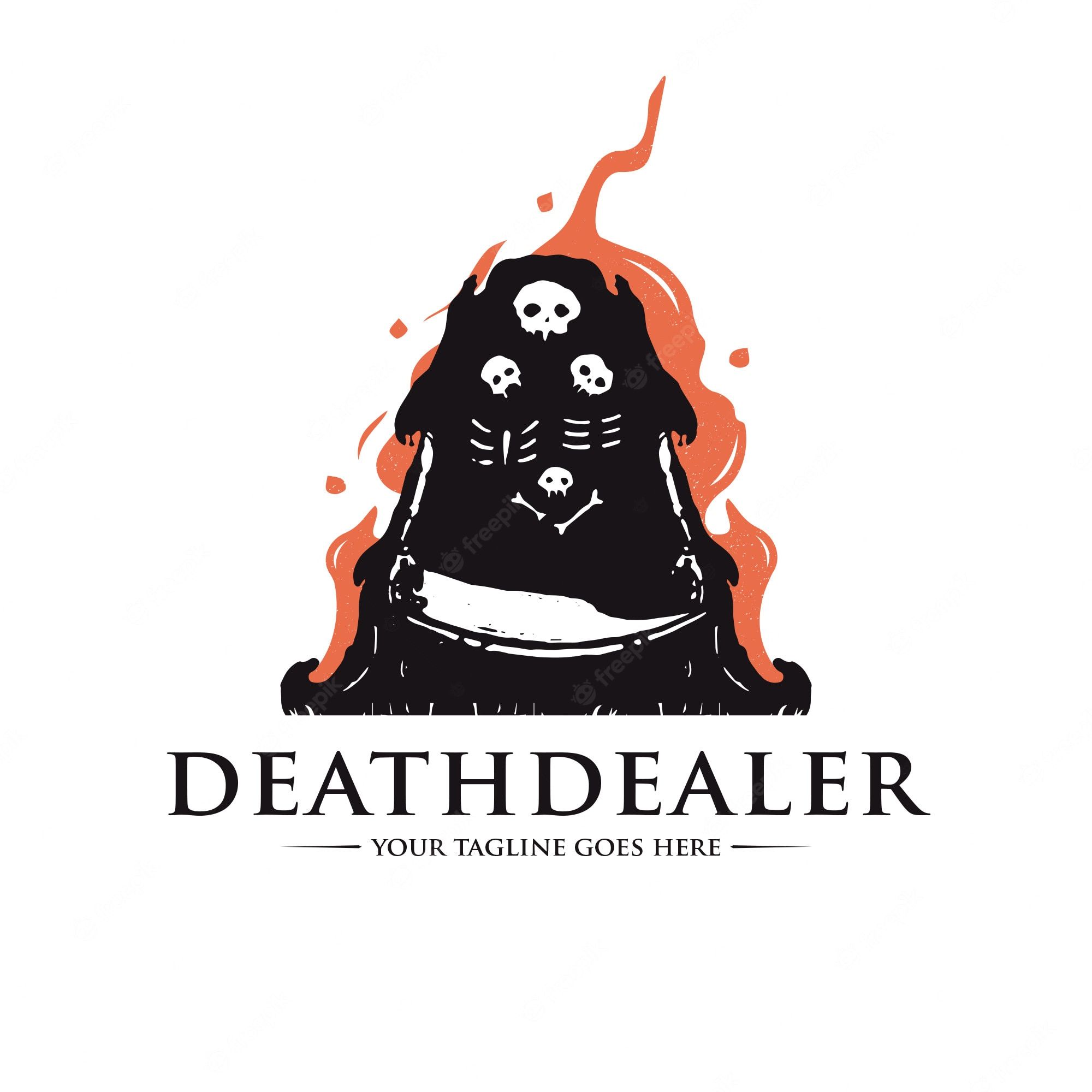 2000x2000 Premium Vector. Death dealer logo template