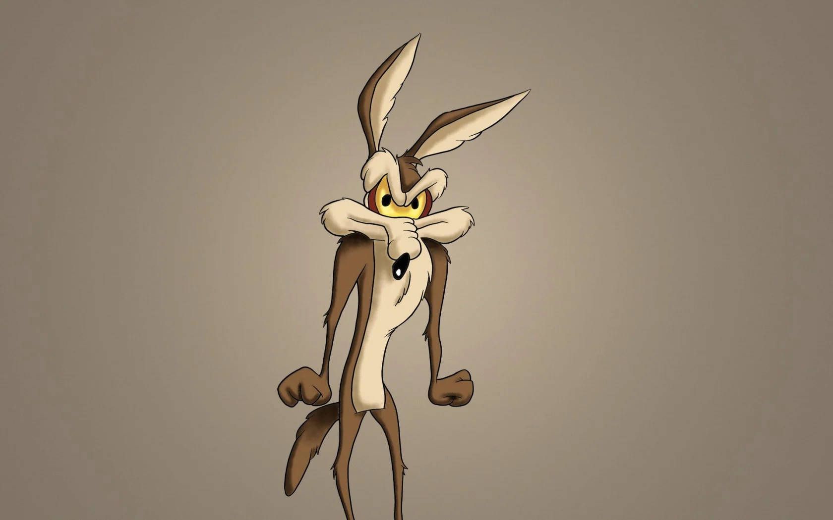 1680x1050 Download Angry Wile E Coyote In Gray Wallpaper