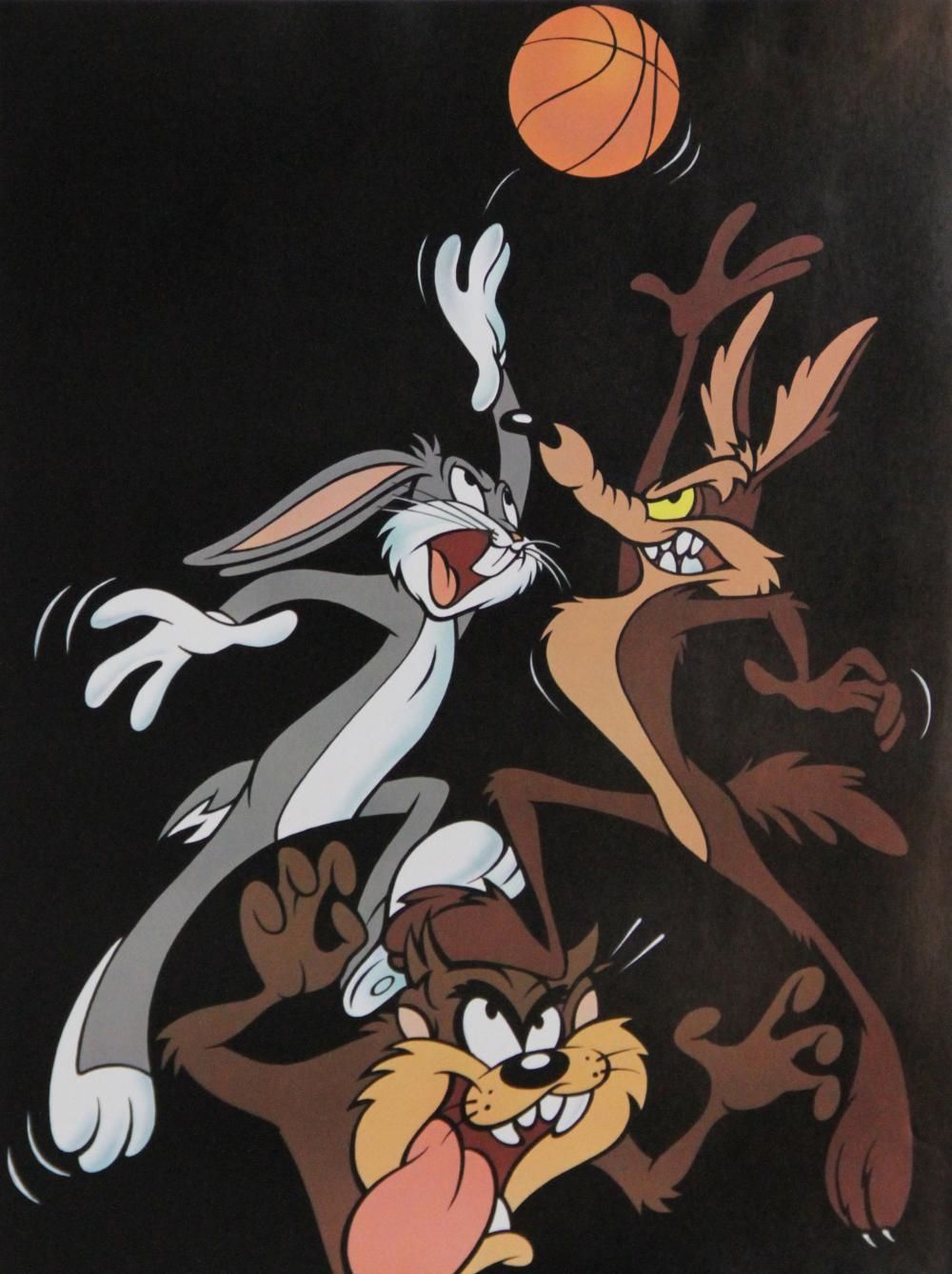 1000x1338 Warner Brothers. Bugs, Wile E. Coyote and Taz Basketball