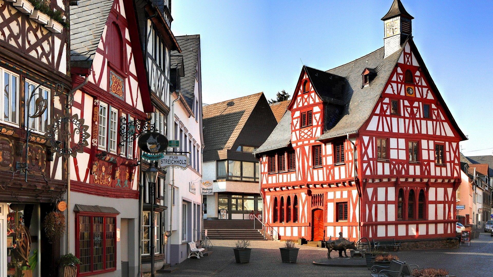 1920x1080 Download Wallpaper 1920x1080 rhens, germany, street, building, alley