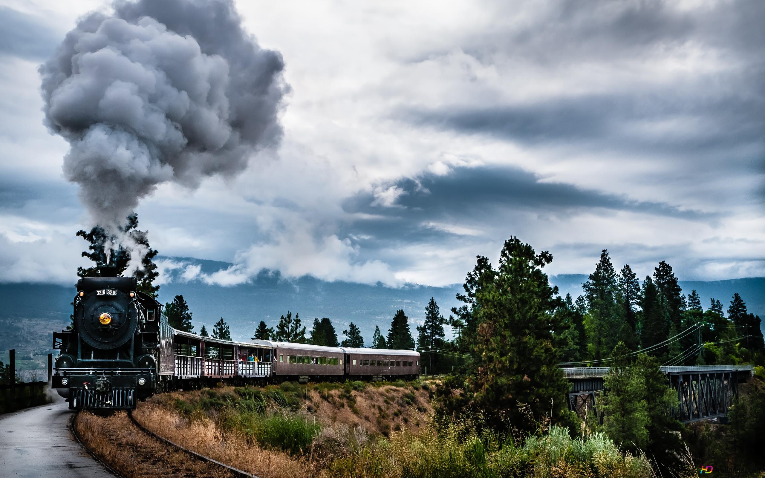2560x1600 Scenic view of a moving train 4K wallpaper download