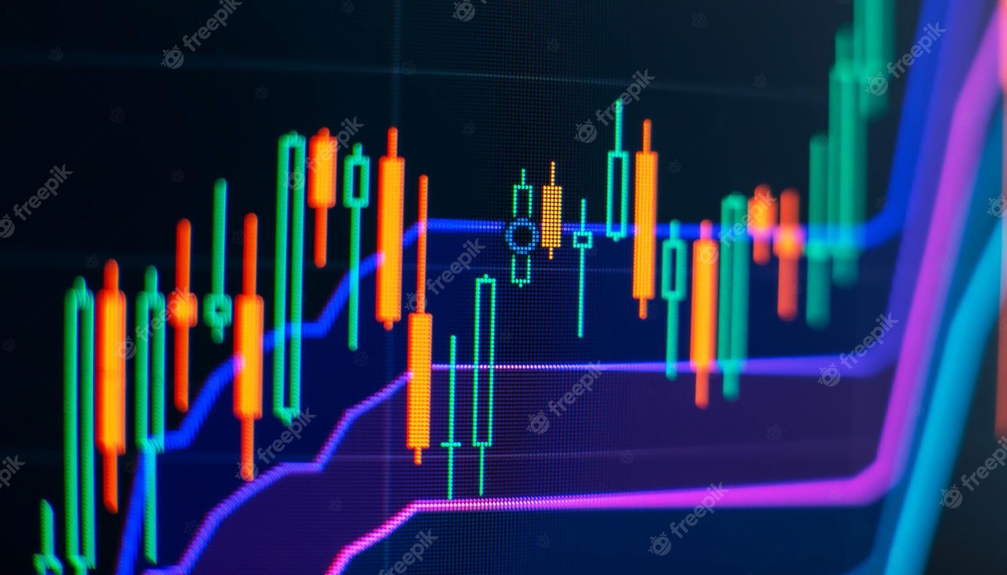 2000x1143 Premium Photo. Financial data on a monitor which including of market analyze bar graphs diagrams financial figures abstract glowing forex chart interface wallpaper investment trade stock finance