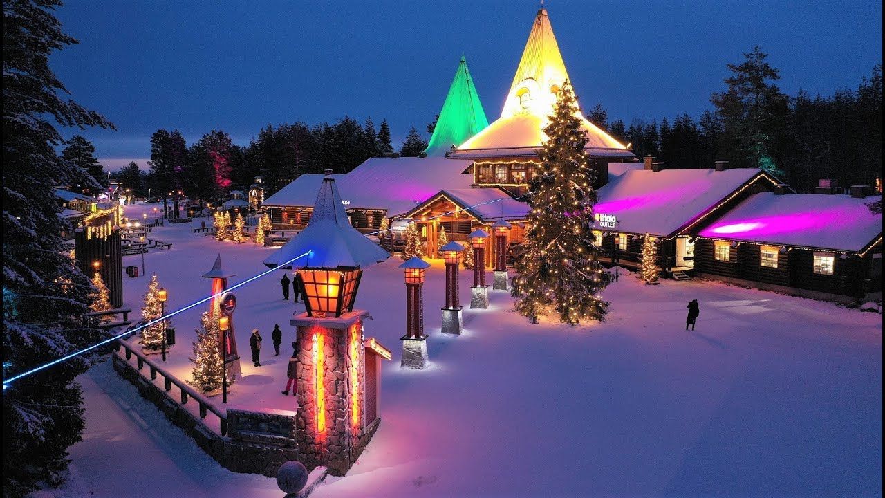 1280x720 Santa Claus Village in Rovaniemi Finland before Christmas: Arctic Circle home of Father Christmas. Santa claus village, Rovaniemi, Lapland finland