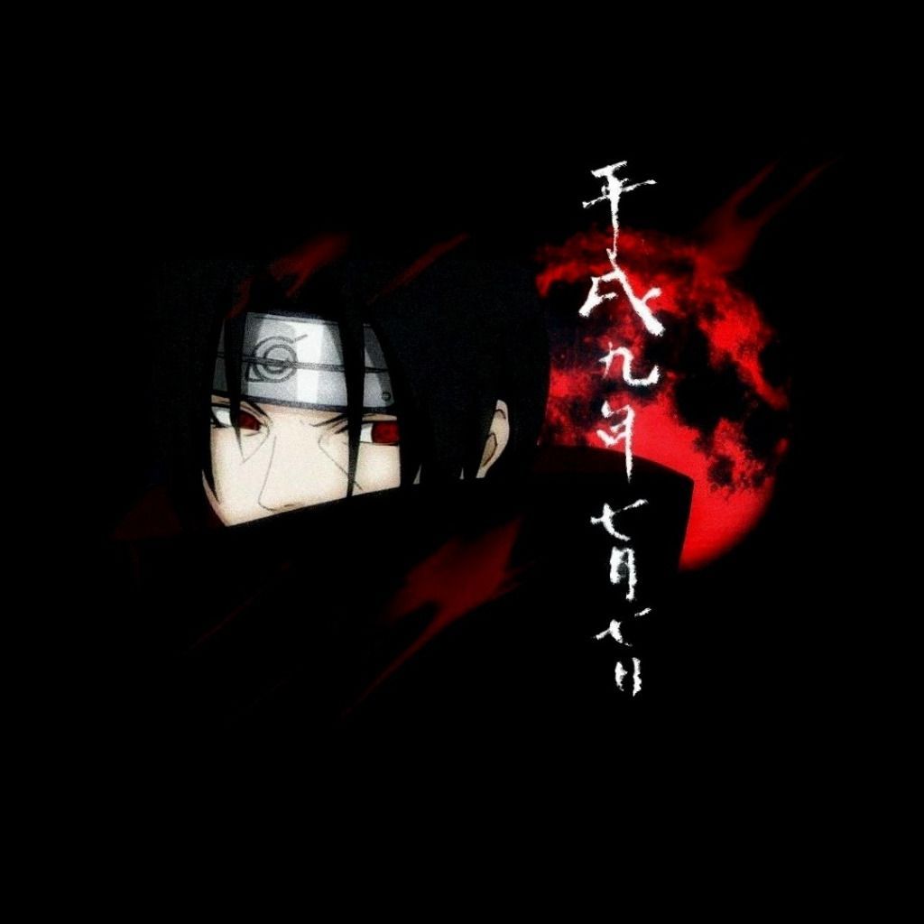 1024x1024 Download wallpaper naruto, Itachi, dark. moon, section other in resolution 1024x1024