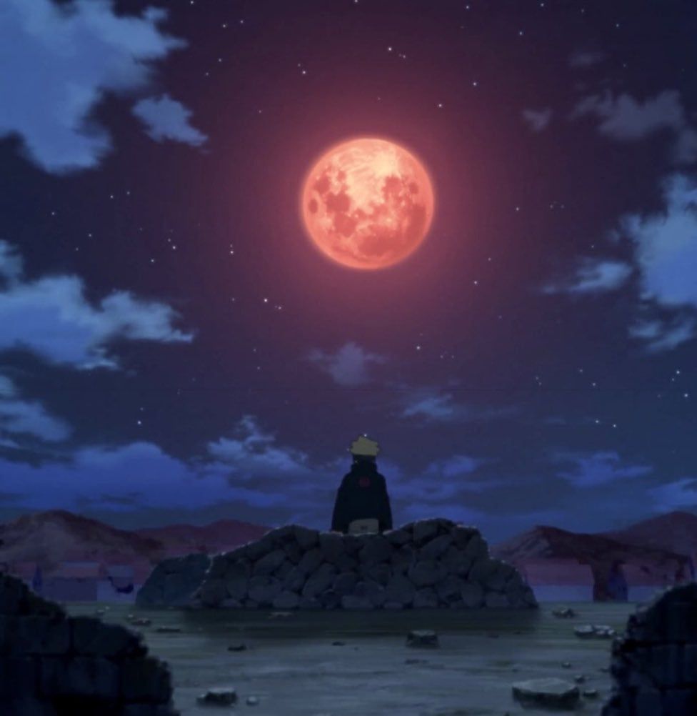 976x1002 I dont know if red moon symbolize Boruto's anger or is moon red cuz Boruto is angry? possible foreshadowing? hm?