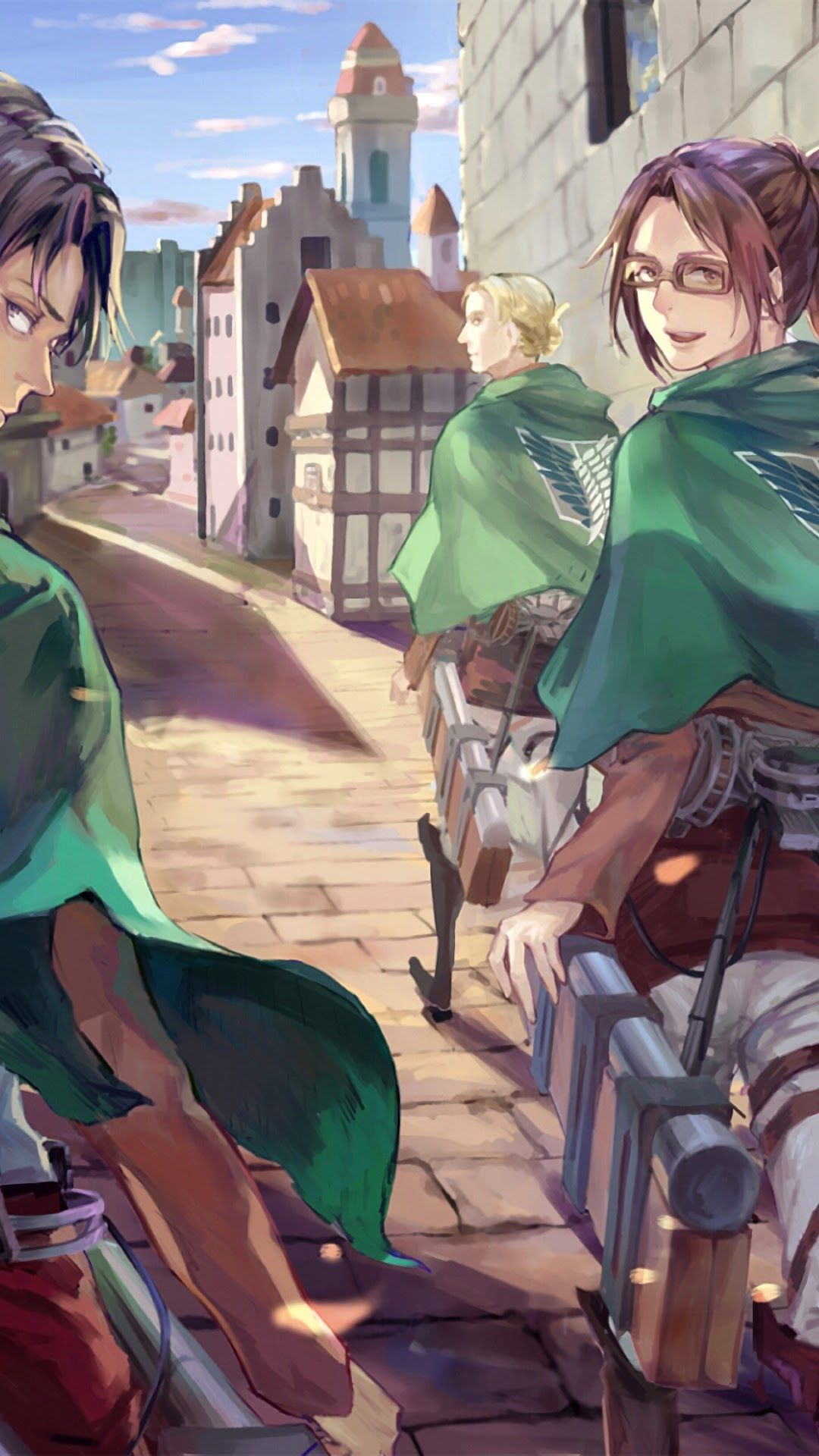 1080x1920 Levi, Hange Zoe, Survey Corps, Attack on Titan HD Gallery HD Wallpaper
