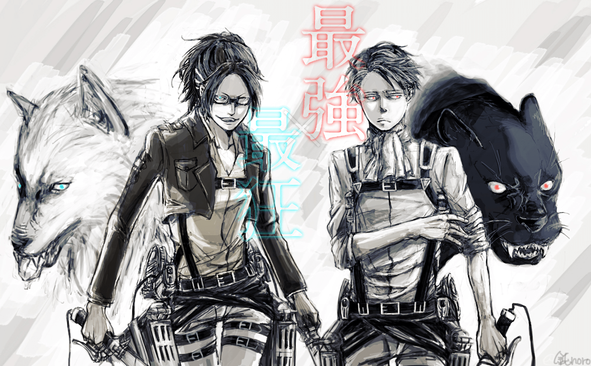 1920x1190 Levi Ackerman Hange Zoe Wallpaper:1920x1190