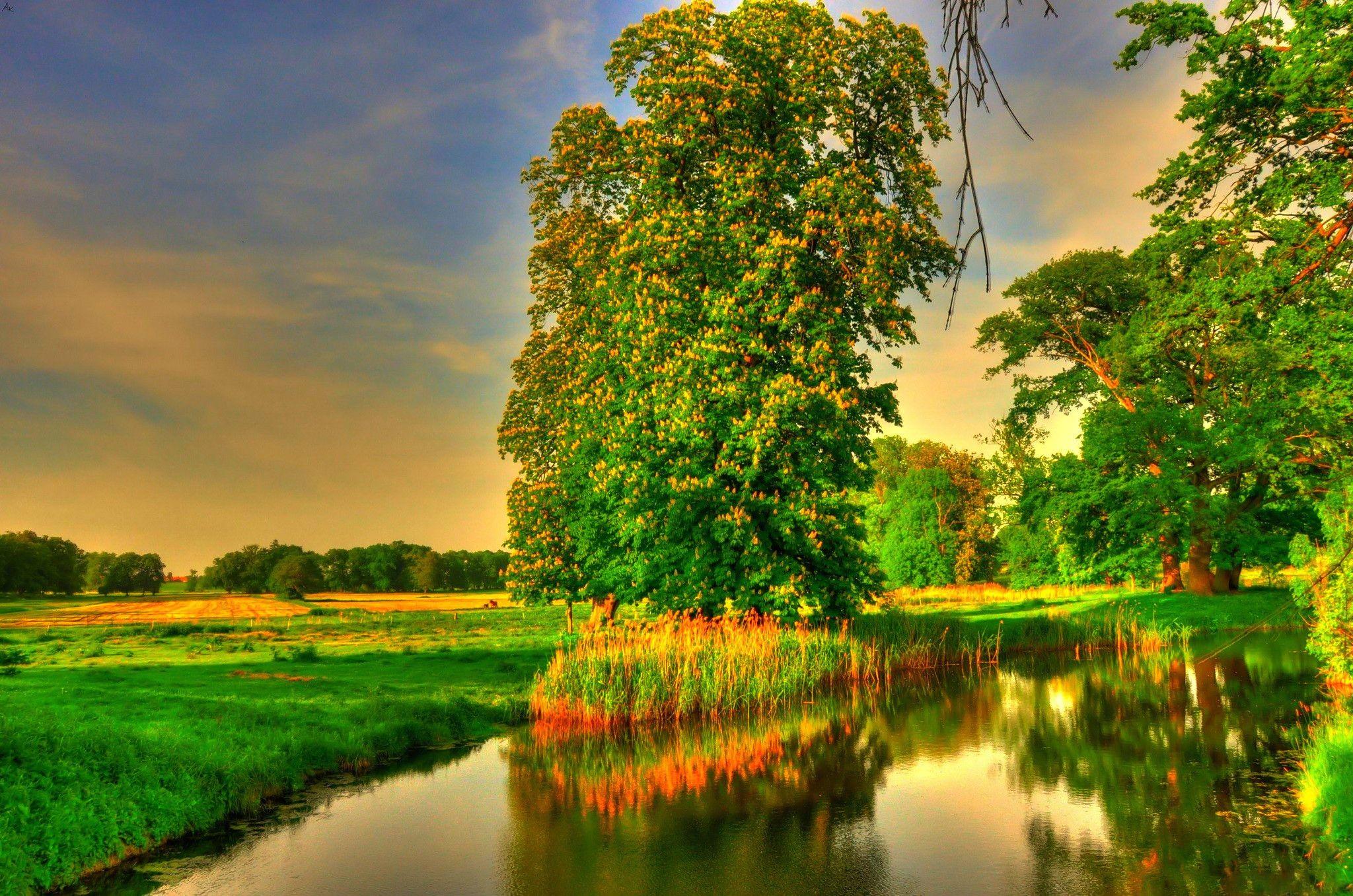 2048x1357 Beautiful morning in germany wallpaper. PC