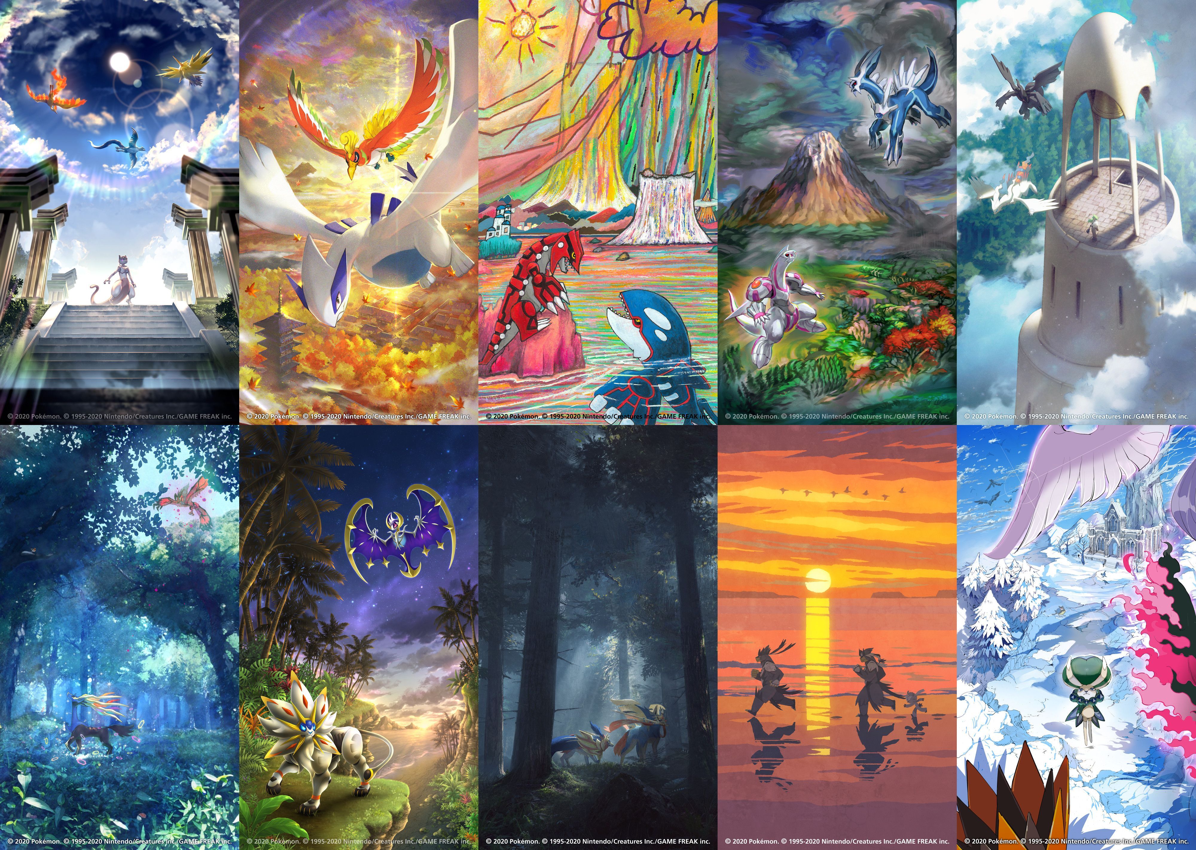 4000x2844 PLDH on X: The Crown Tundra Legendary Pokémon Wallpaper campaign is complete! 10 artists, 10 wallpaper! Kanto Johto Hoenn Sinnoh Unova Kalos Alola Galar @Lownine
