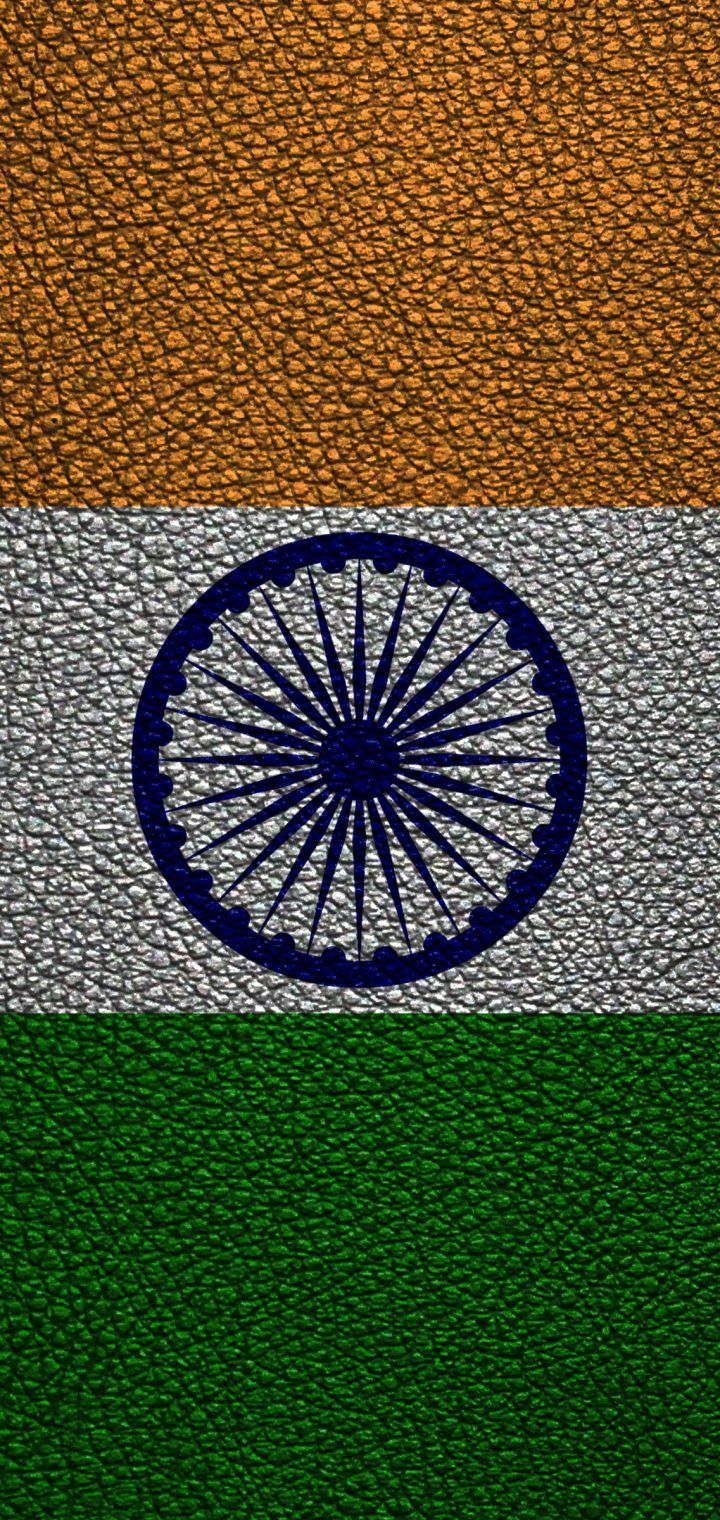 720x1520 Flag of India Phone Wallpaper