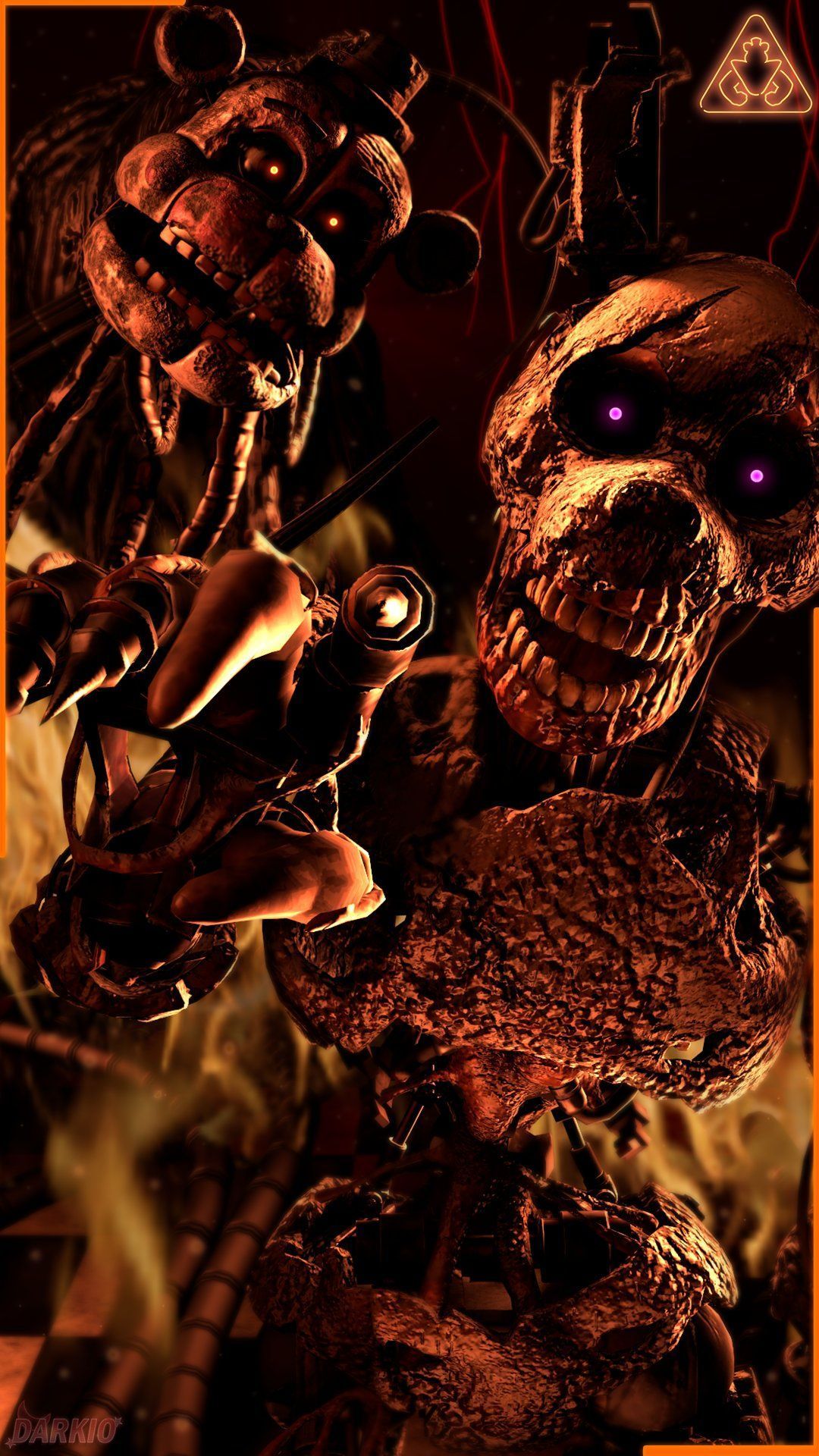 1080x1920 Darkio on X: another poster I made about burntrap but now in flames xd #SFM #fnaf #fnafsecuritybreachfanart #burntrap / X