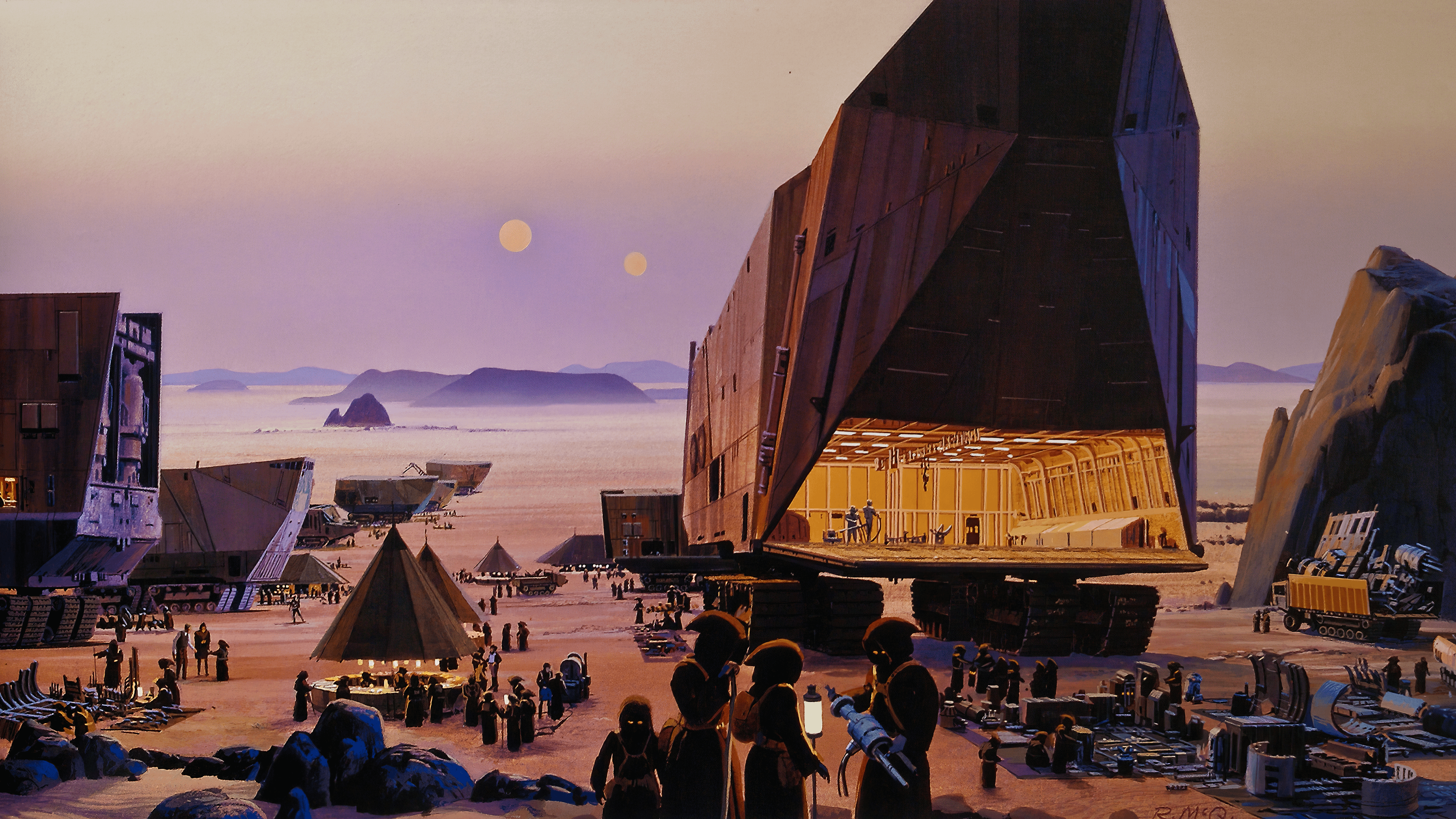 3840x2160 Cargo Outpost by Ralph McQuarrie (Star Wars) [3840x2160]