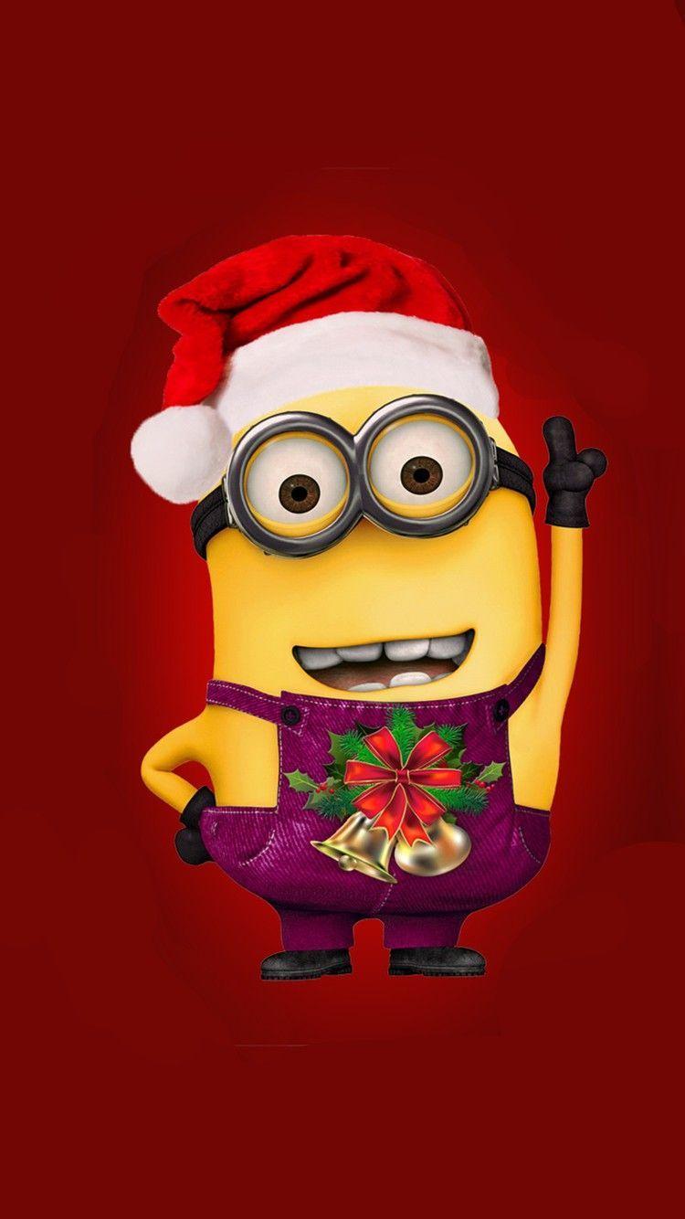 750x1334 Despicable Me minion with Christmas hat iphone 6 wallpaper for 2014 Halloween. Minion christmas, Minions wallpaper, Minions funny