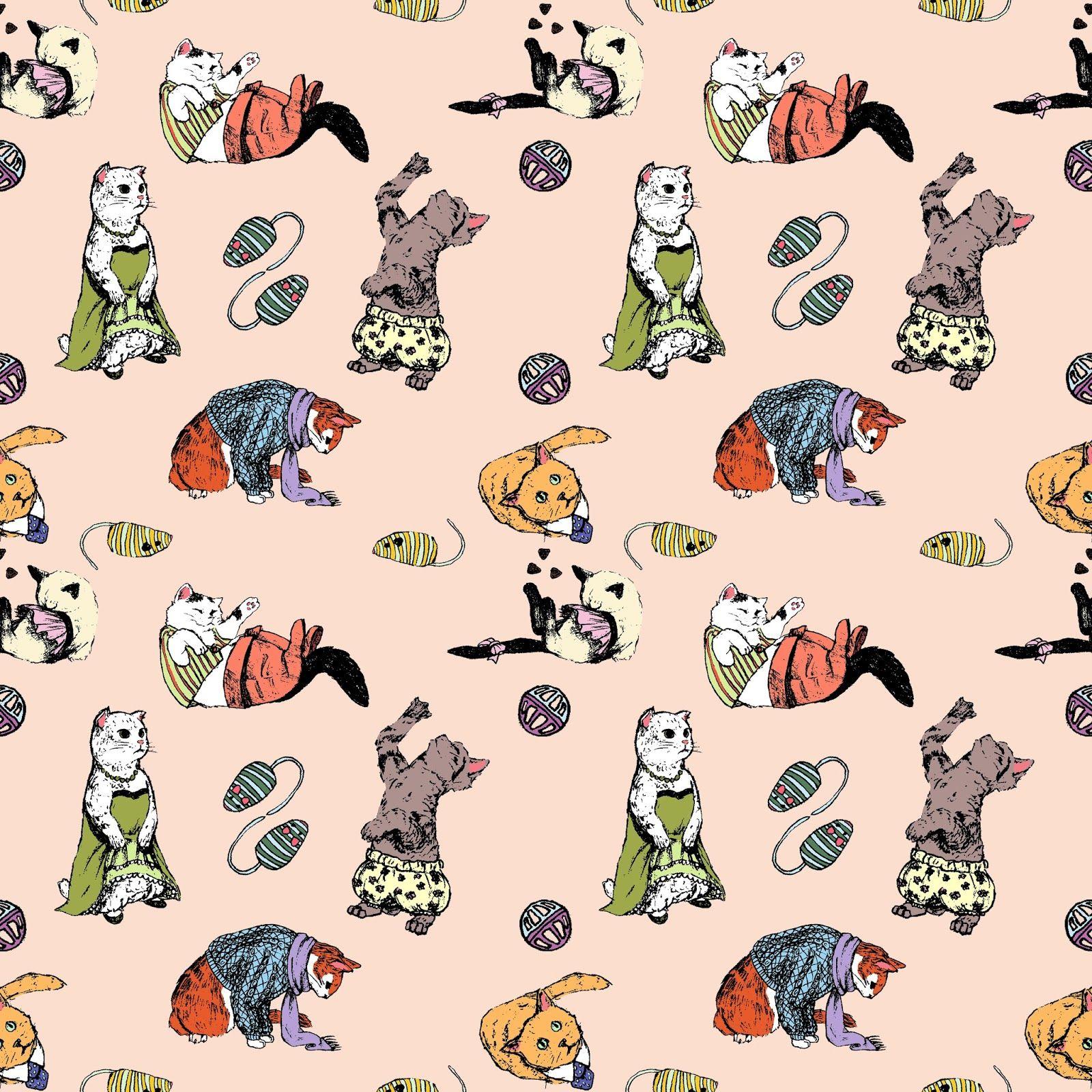 Cat Pattern Wallpapers - Top Free Cat Pattern Backgrounds - WallpaperAccess