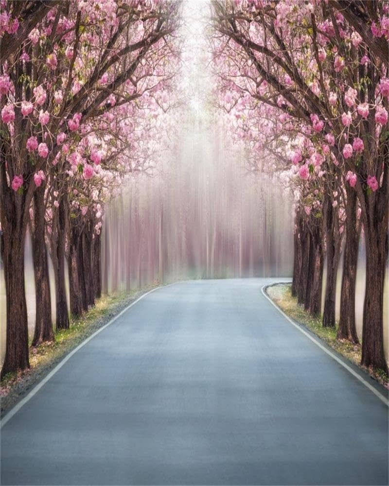 800x1000 Amazon.com : AOFOTO 4x5ft Sweet Blossom Cherry Background Spring Tunnel Photography Backdrop Outdoor Road Flower Tree Park Natural Scenery Photo Studio Props Kid Girl Child Baby Artistic Portrait Vinyl Wallpaper