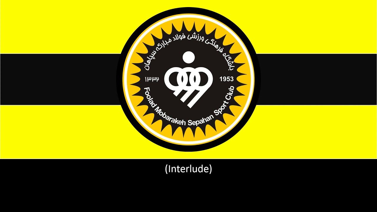 Sepahan SC Iranian football club, logo, yellow black abstraction