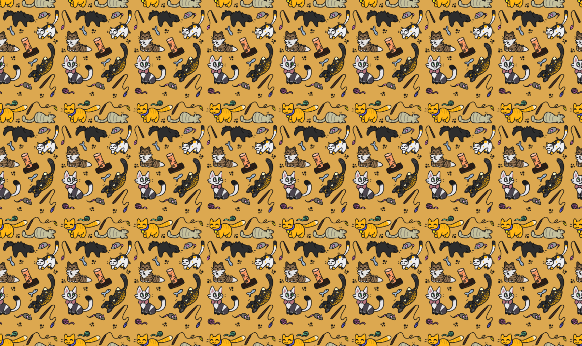 1158x689 Repeating Cat Pattern Not Full Screen