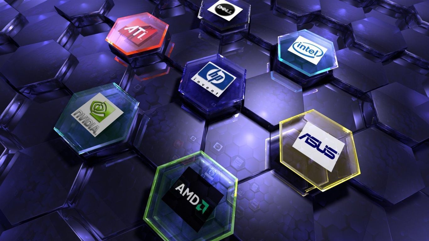 1366x768 Wallpaper Computer hardware brand logos 1920x1080 Full HD 2K Picture, Image