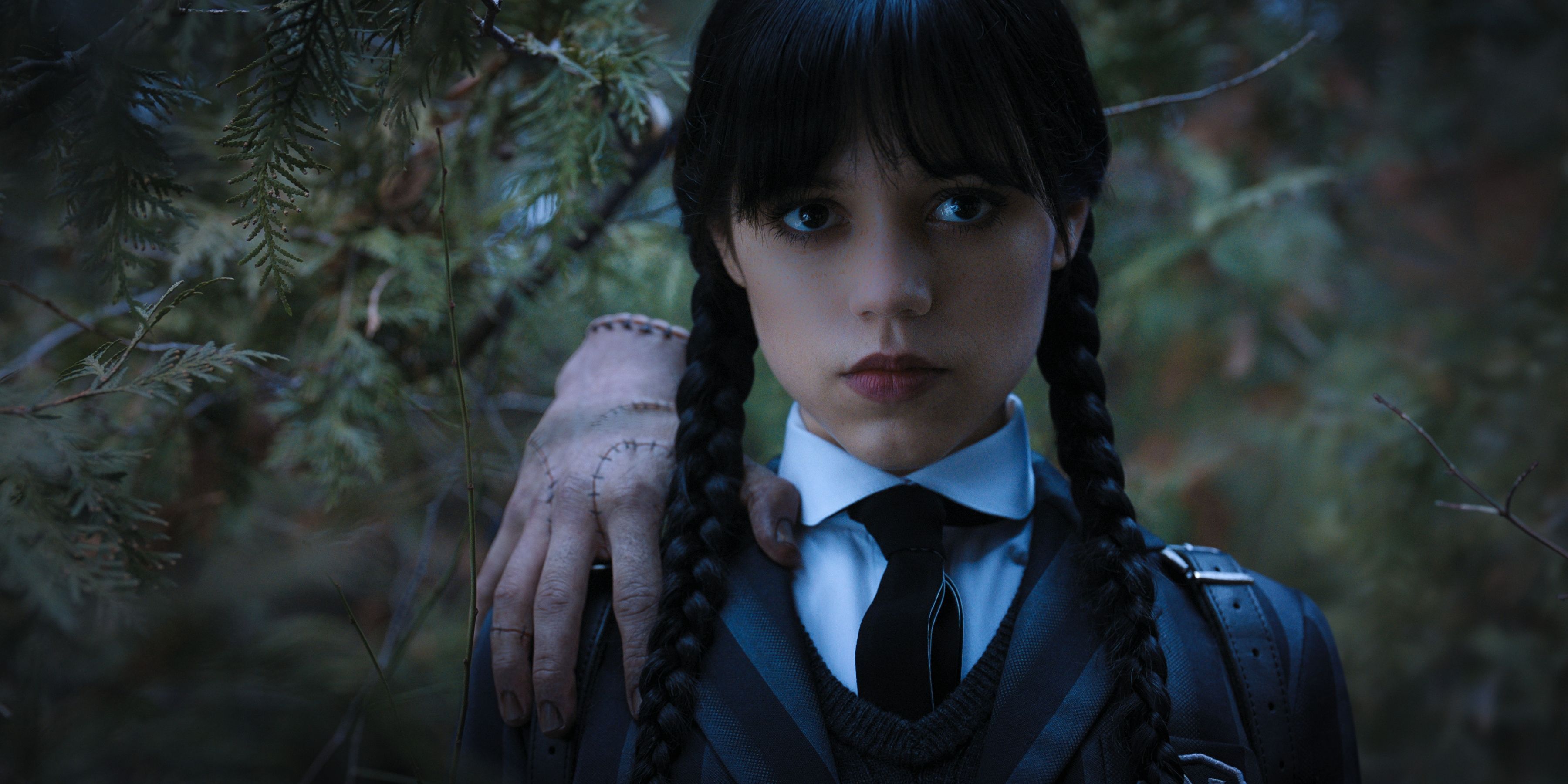 3600x1800 Wednesday Addams Wallpaper