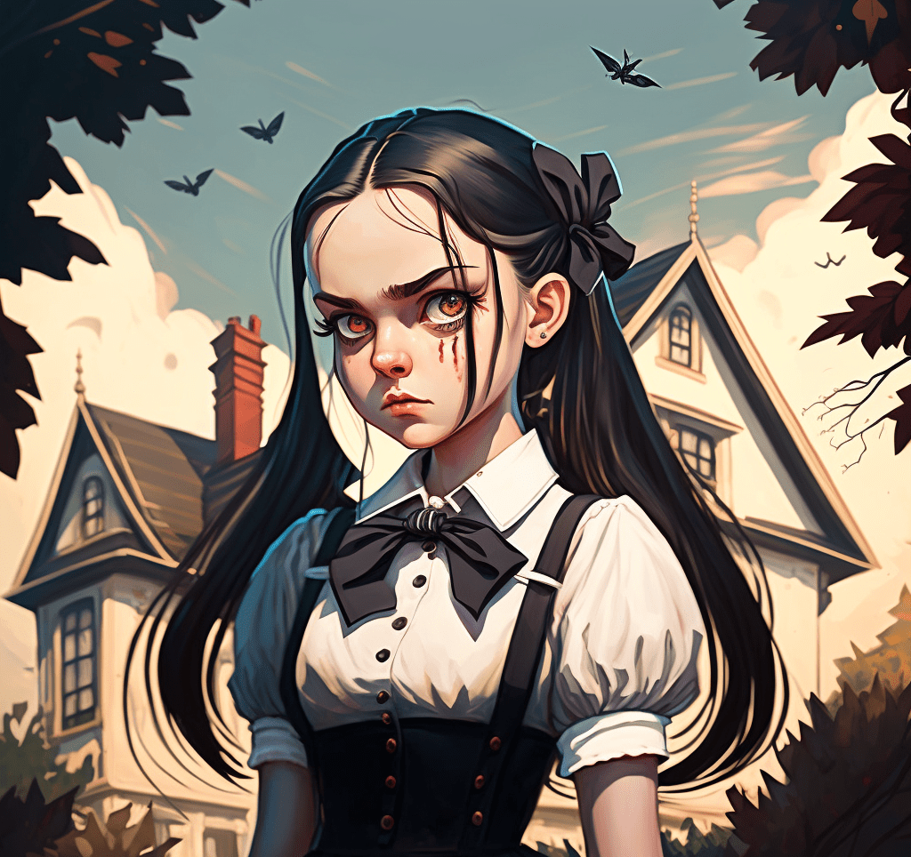 1024x964 Wednesday Addams Wallpaper