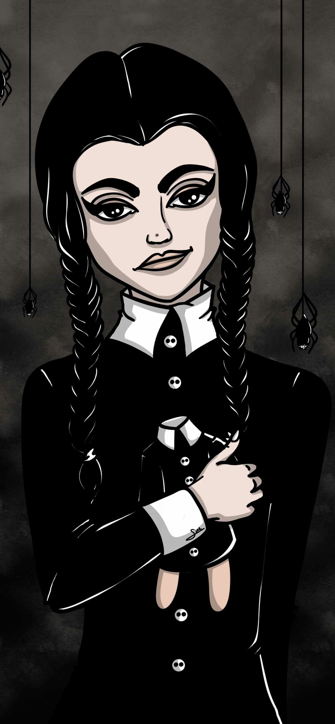 1170x2532 Wednesday Addams Wallpaper