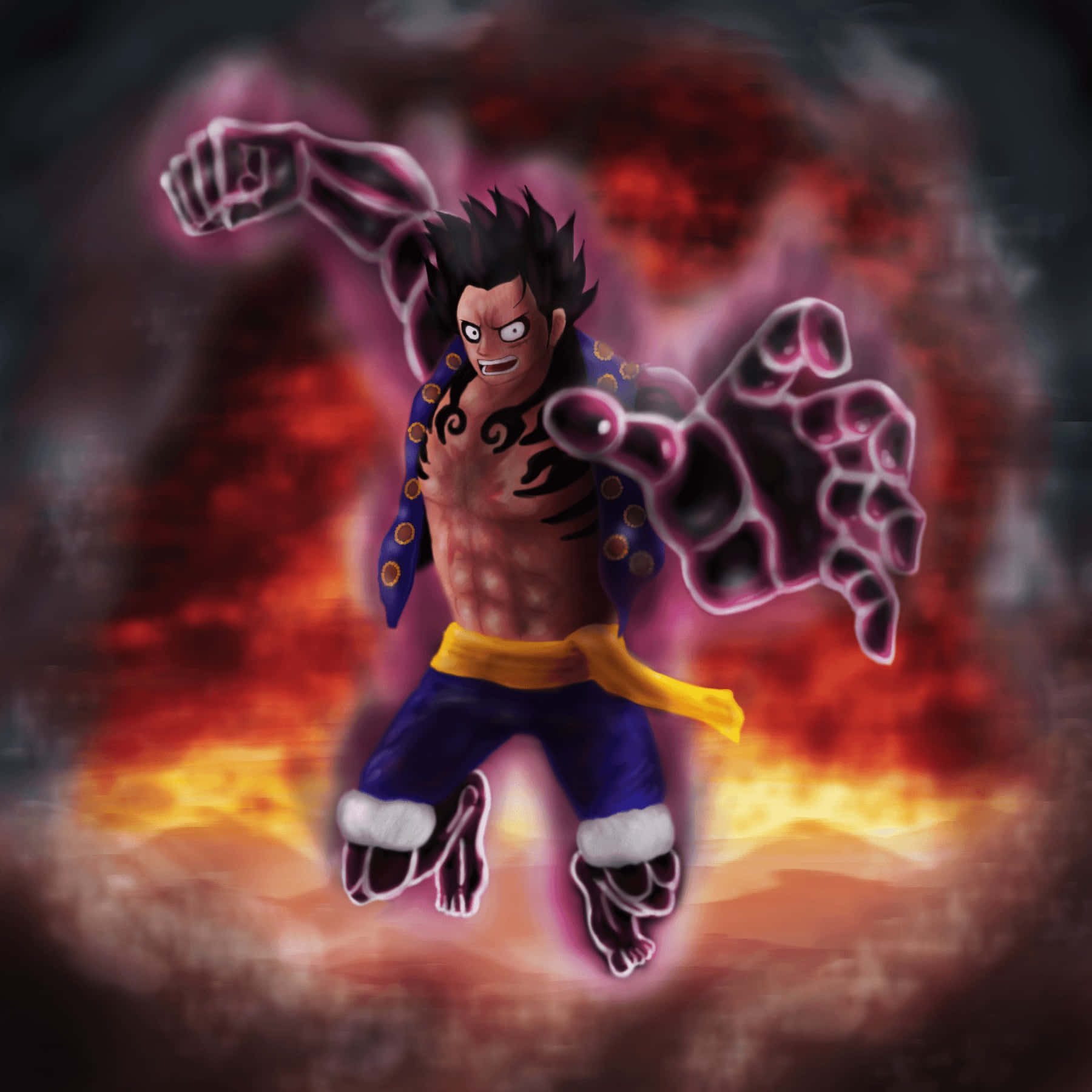1800x1800 Download Gear 5: The Most Powerful Form of Monkey D. Luffy Wallpaper