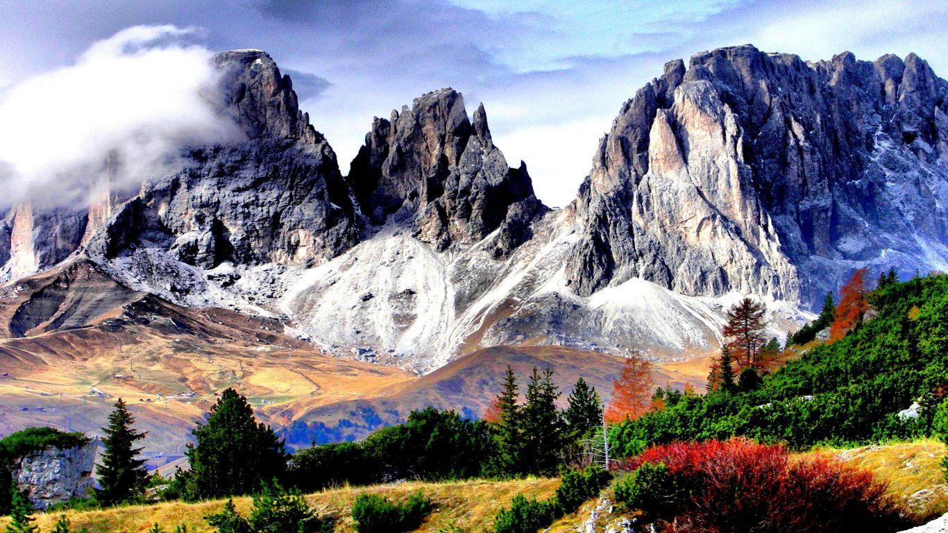 1366x768 Mountains Pond High Tents New Country Lights Emirates Zealand Team