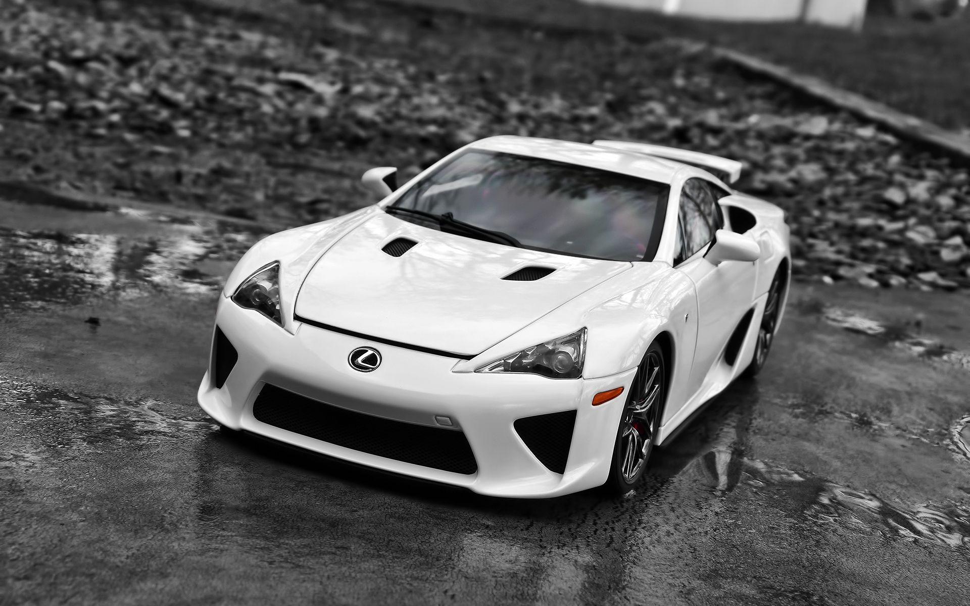 1920x1200 Lexus Cars : Lexus LFA White Color Off Road In Water Toy Model 4k