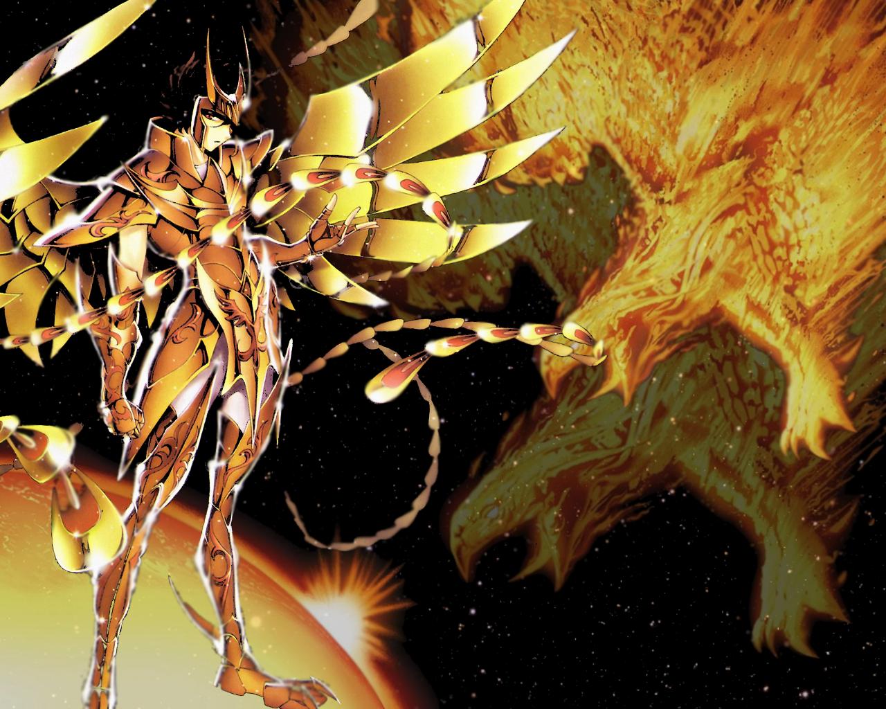 Saint Seiya Poster Phoenix Ikki Two Color Background Close Up 18inx12in