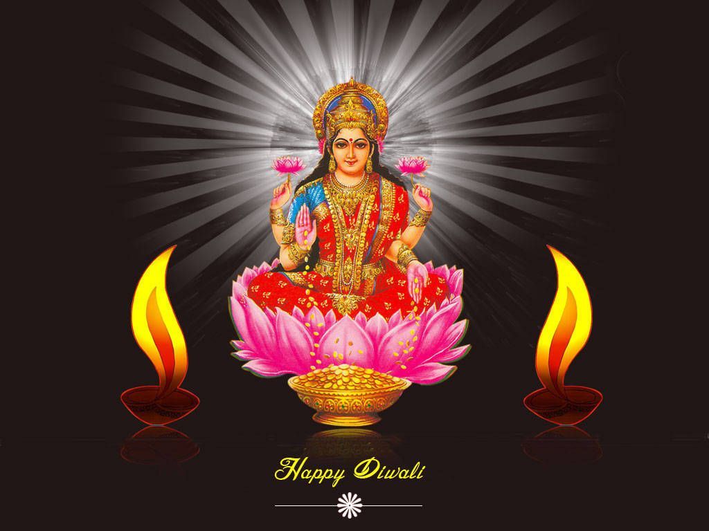 1024x768 Goddess Lakshmi HD Wallpaper