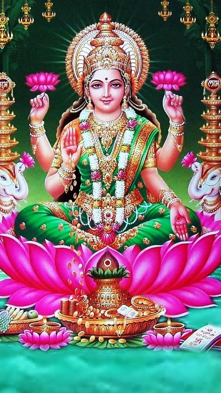 720x1280 Goddess Maa Laxmi Wallpaper Download