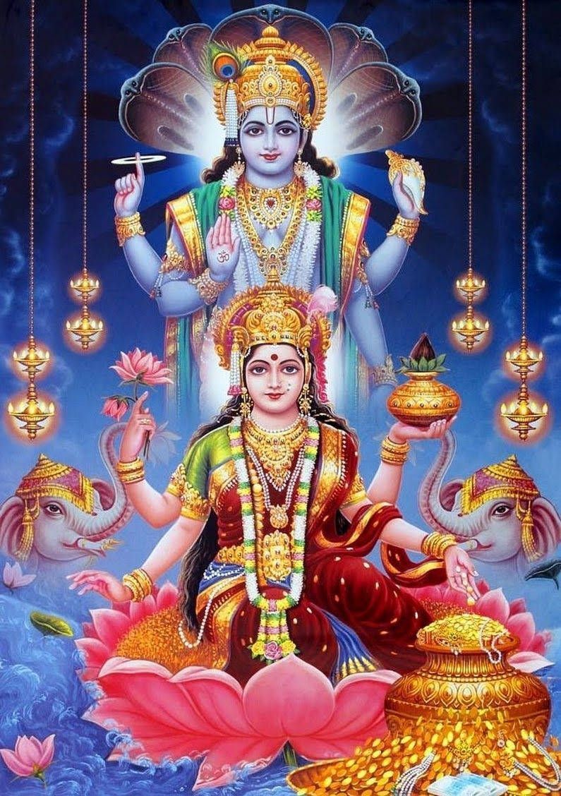 795x1128 Goddess Lakshmi HD Wallpaper