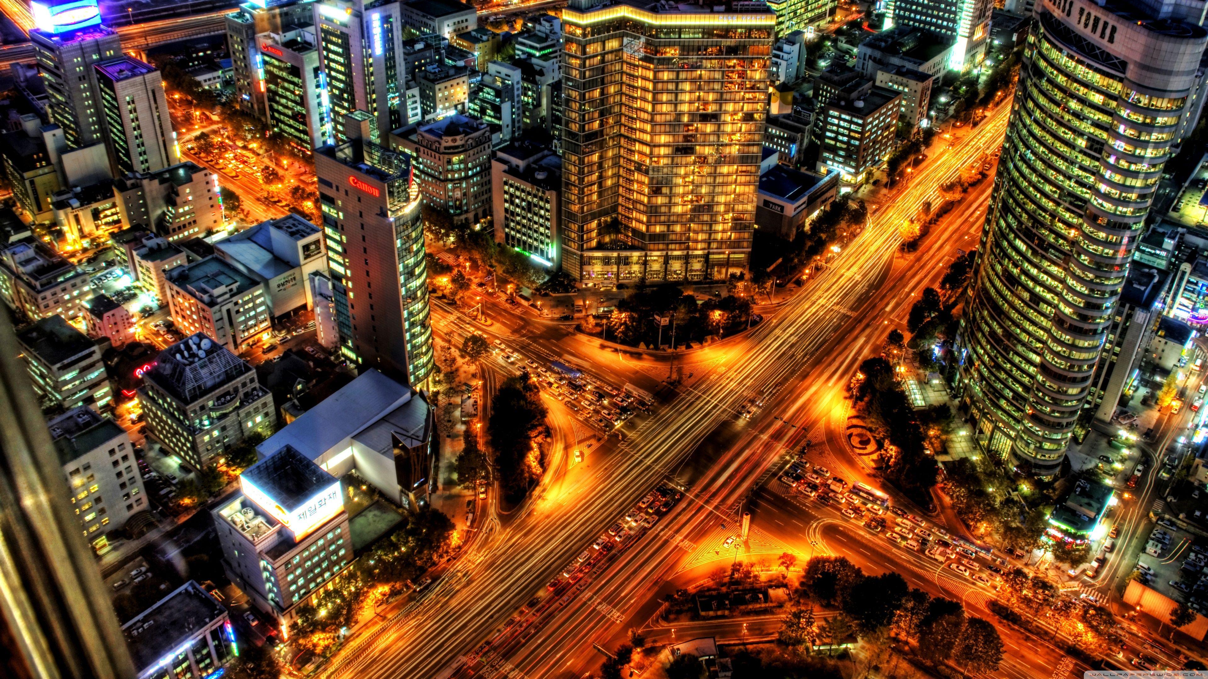 3840x2160 Rush Hour In Seoul, Korea ❤ 4K HD Desktop Wallpaper for 4K Ultra HD