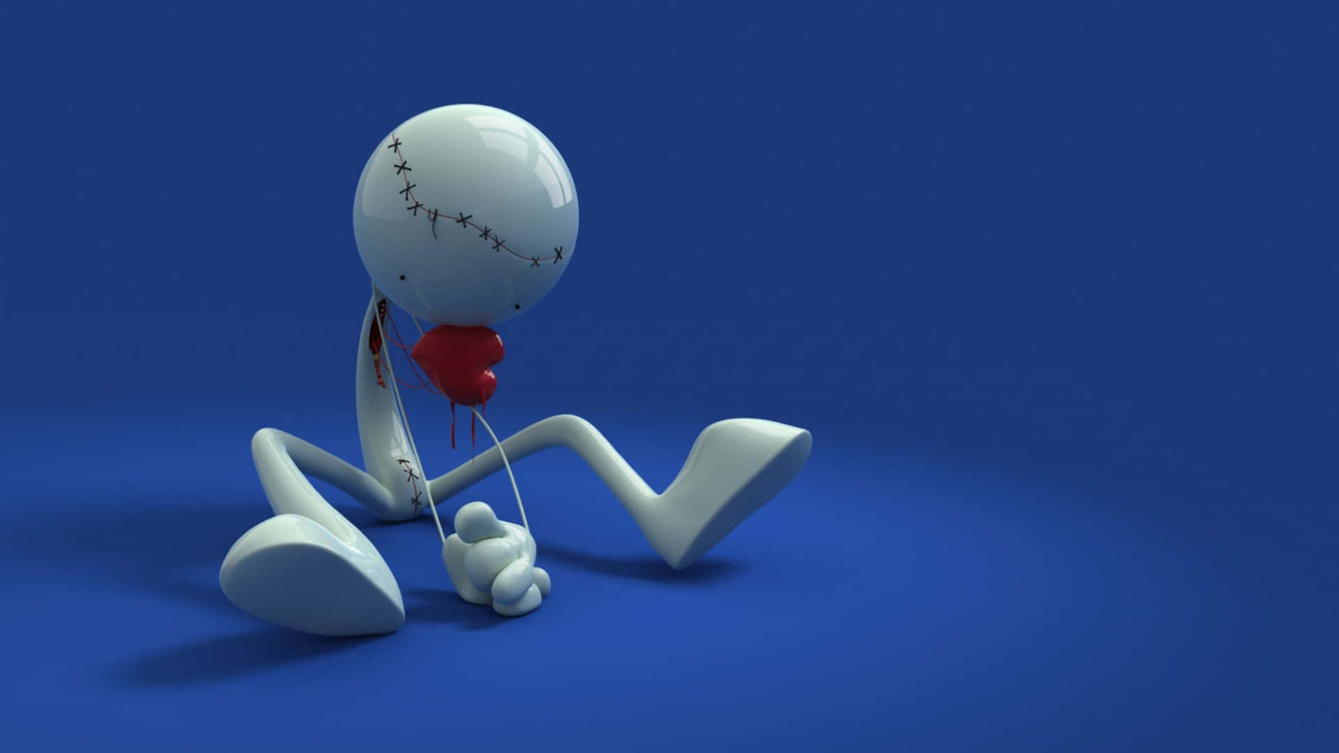 1920x1080 Download Armed and ready for battle, this stickman is prepared to take on any obstacles. Wallpaper